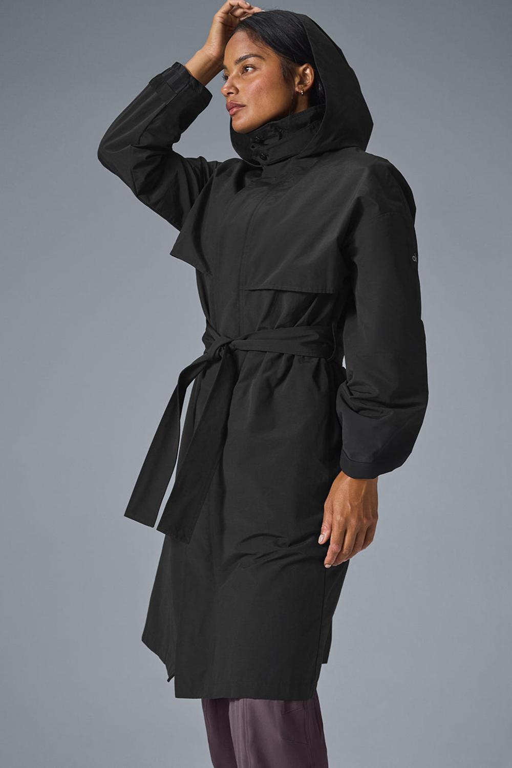 Black Women Alo Yoga Crinkle On The Move Trench Coat | Australia  76209-YWLI