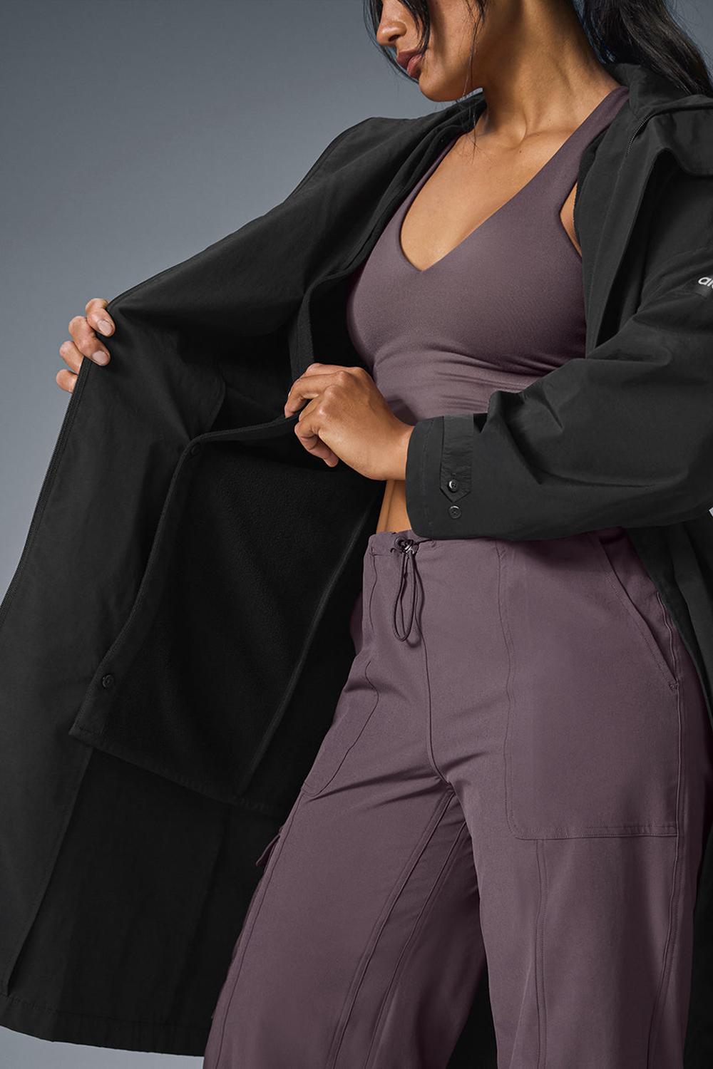 Black Women Alo Yoga Crinkle On The Move Trench Coat | Australia  76209-YWLI