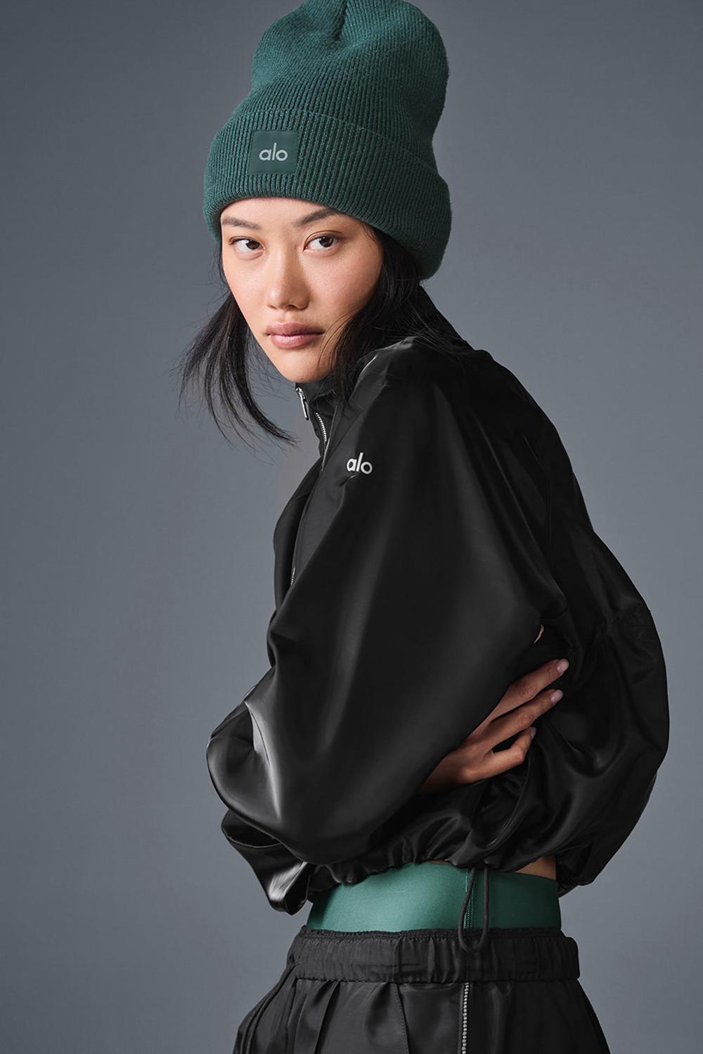 Black Women Alo Yoga Cropped Afterglow Pullover | Australia  57864-WNRX