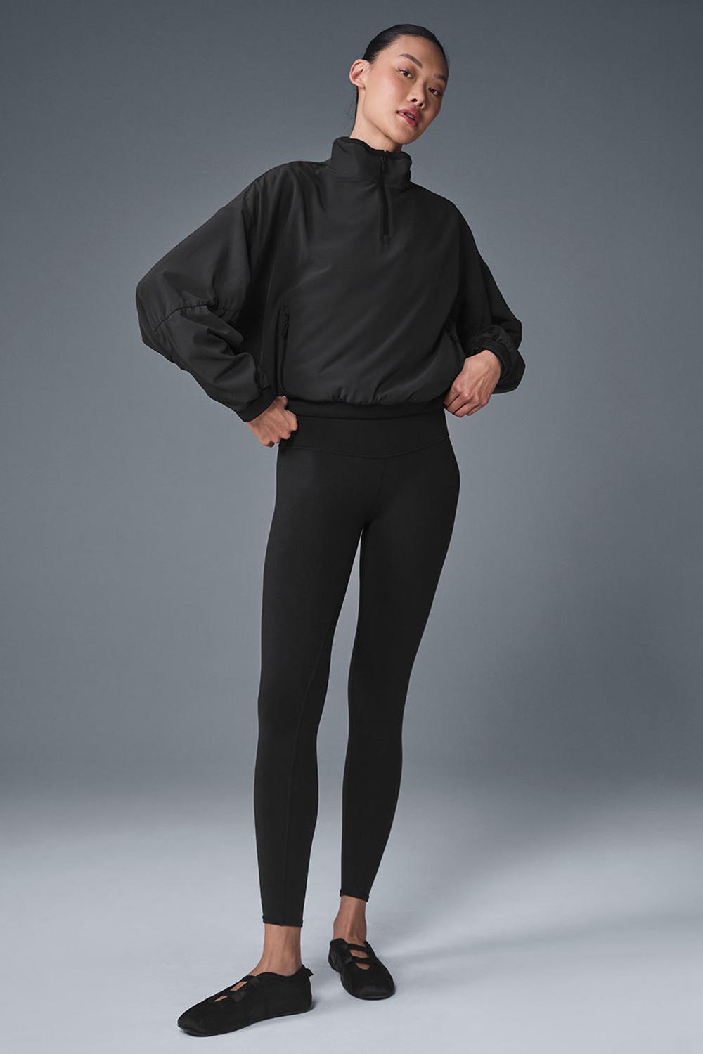 Black Women Alo Yoga Cropped Elevation Coverup | Australia  32916-IHLW