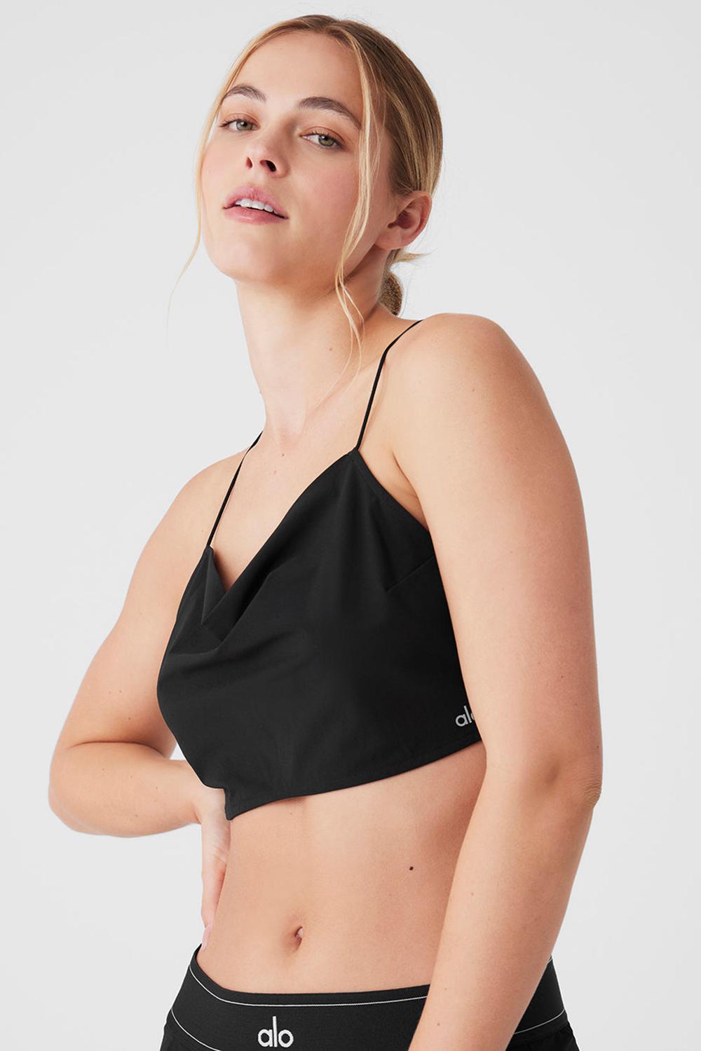 Black Women Alo Yoga Cropped Megastar Tank | Australia  10347-MRIY