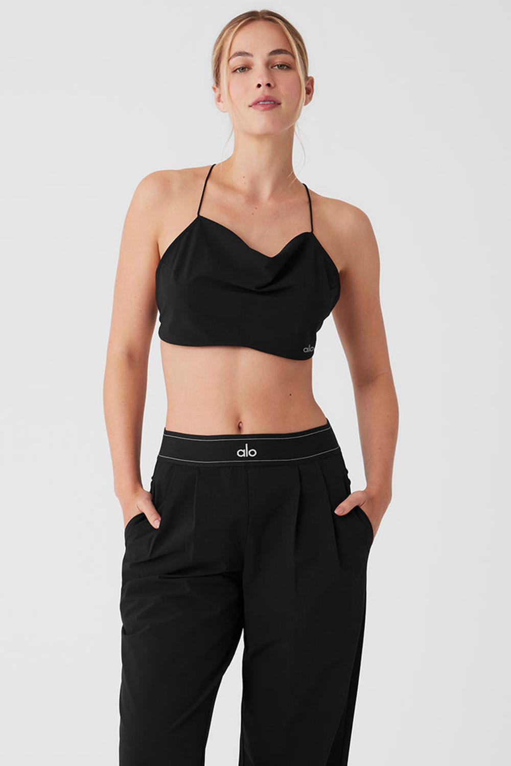 Black Women Alo Yoga Cropped Megastar Tank | Australia  10347-MRIY