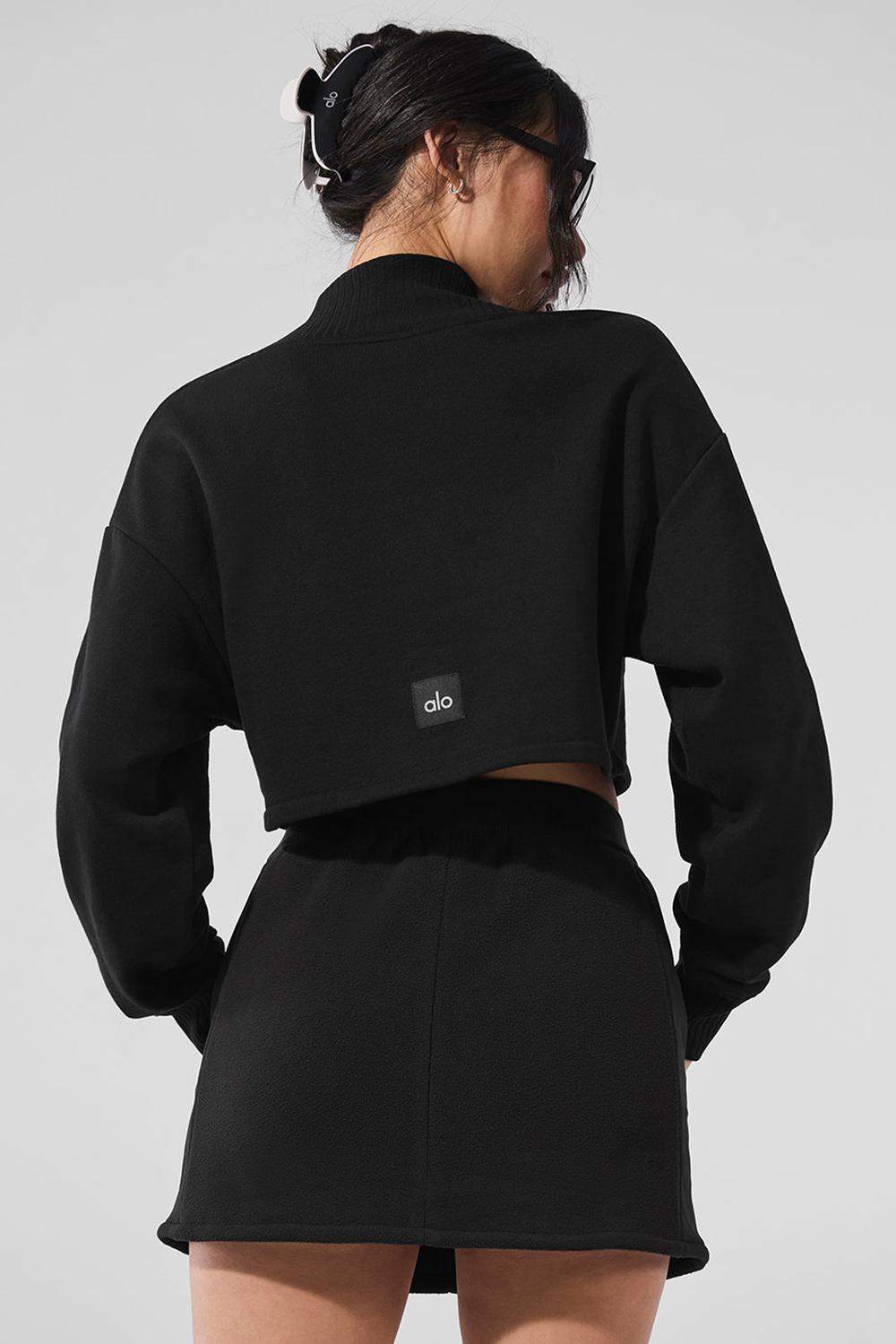 Black Women Alo Yoga Cropped Serenity Coverup | Australia  76482-EVZG