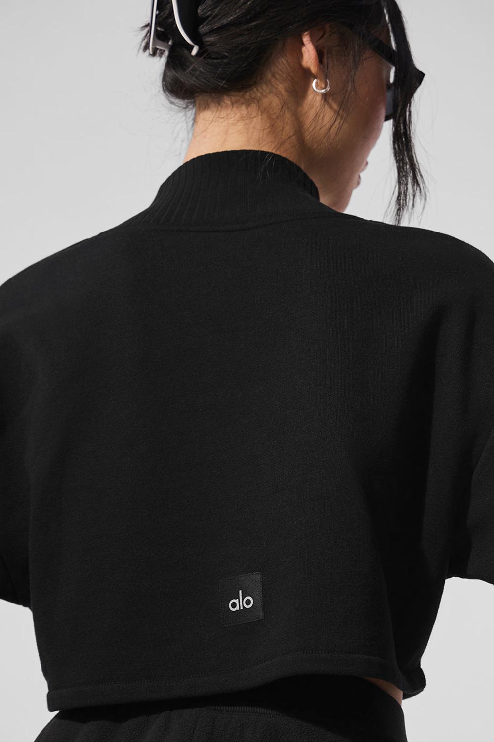 Black Women Alo Yoga Cropped Serenity Coverup | Australia  76482-EVZG