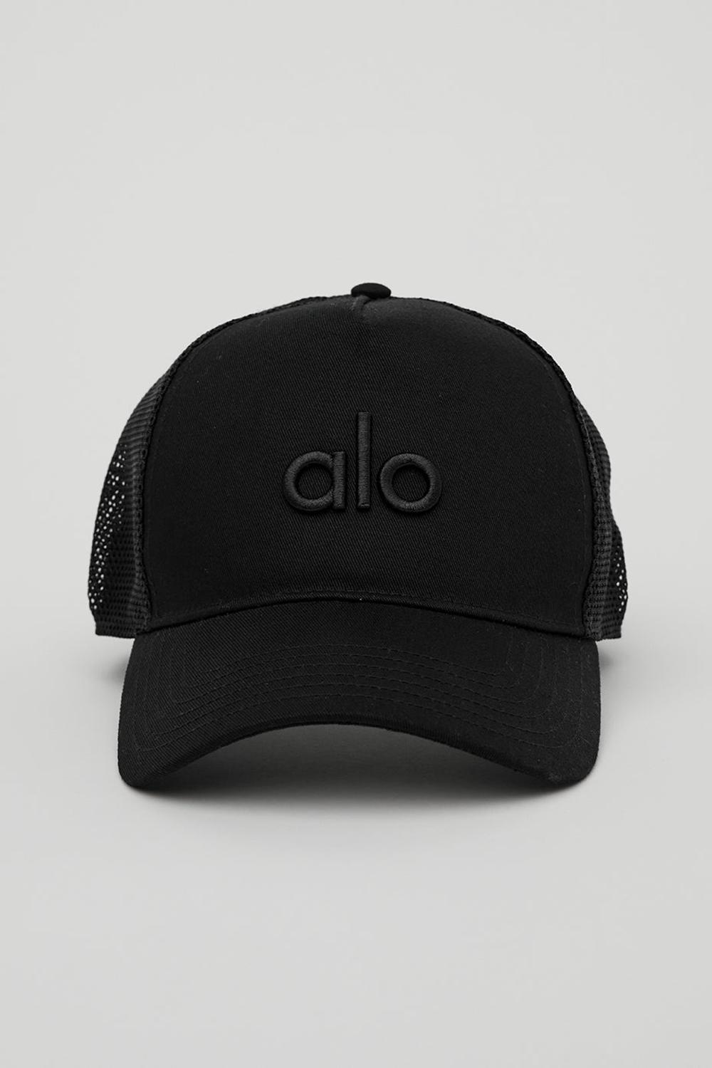 Black Women Alo Yoga District Trucker Hat | Australia  27139-SZEC