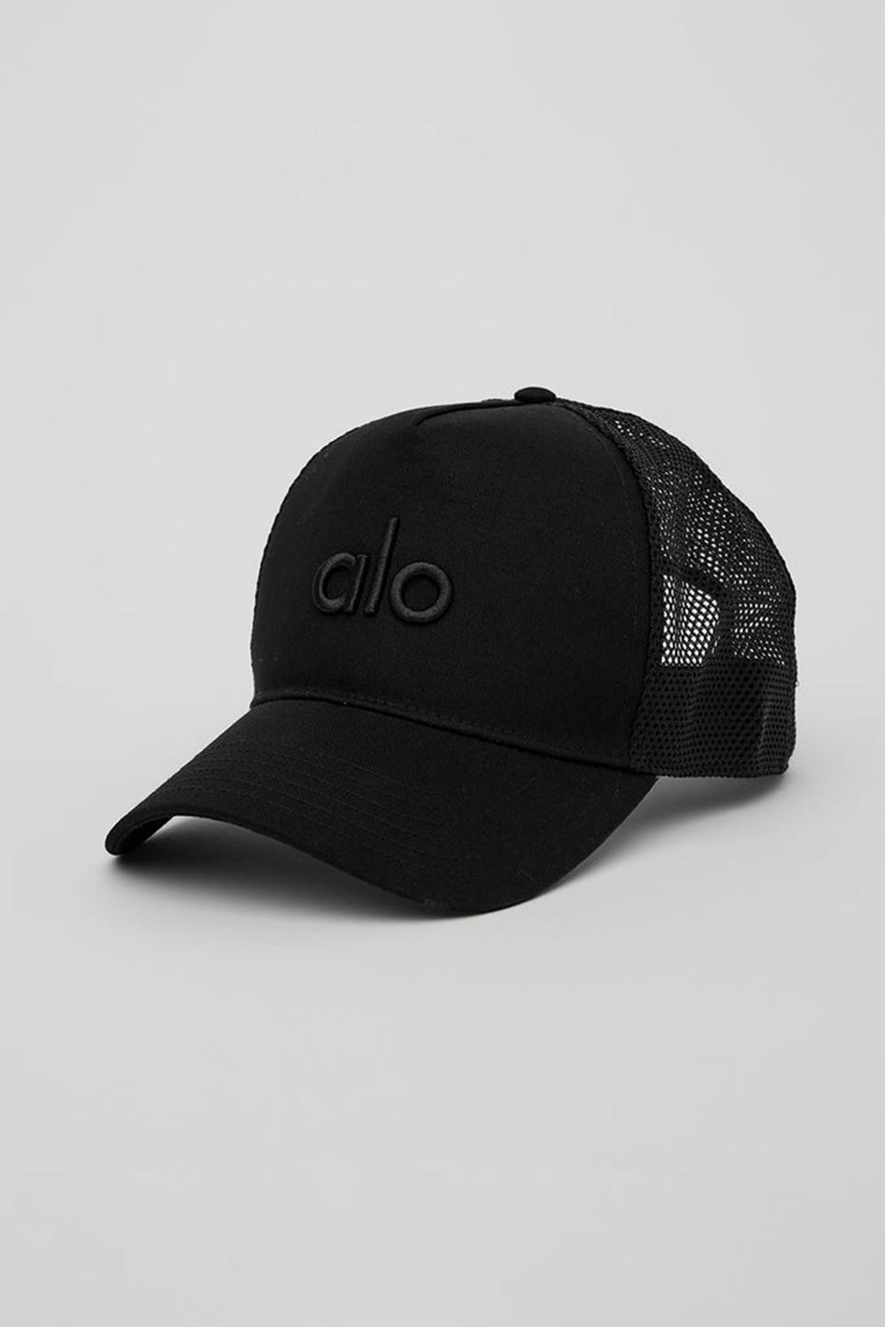 Black Women Alo Yoga District Trucker Hat | Australia  27139-SZEC