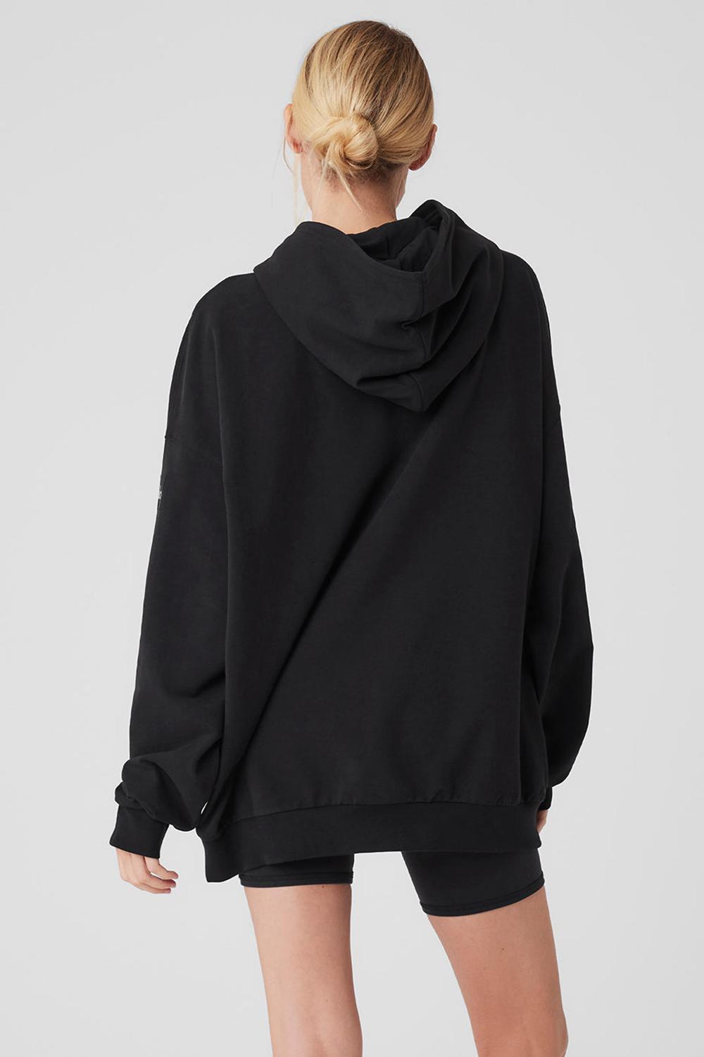 Black Women Alo Yoga Double Take Hoodie | Australia  92305-LXKU