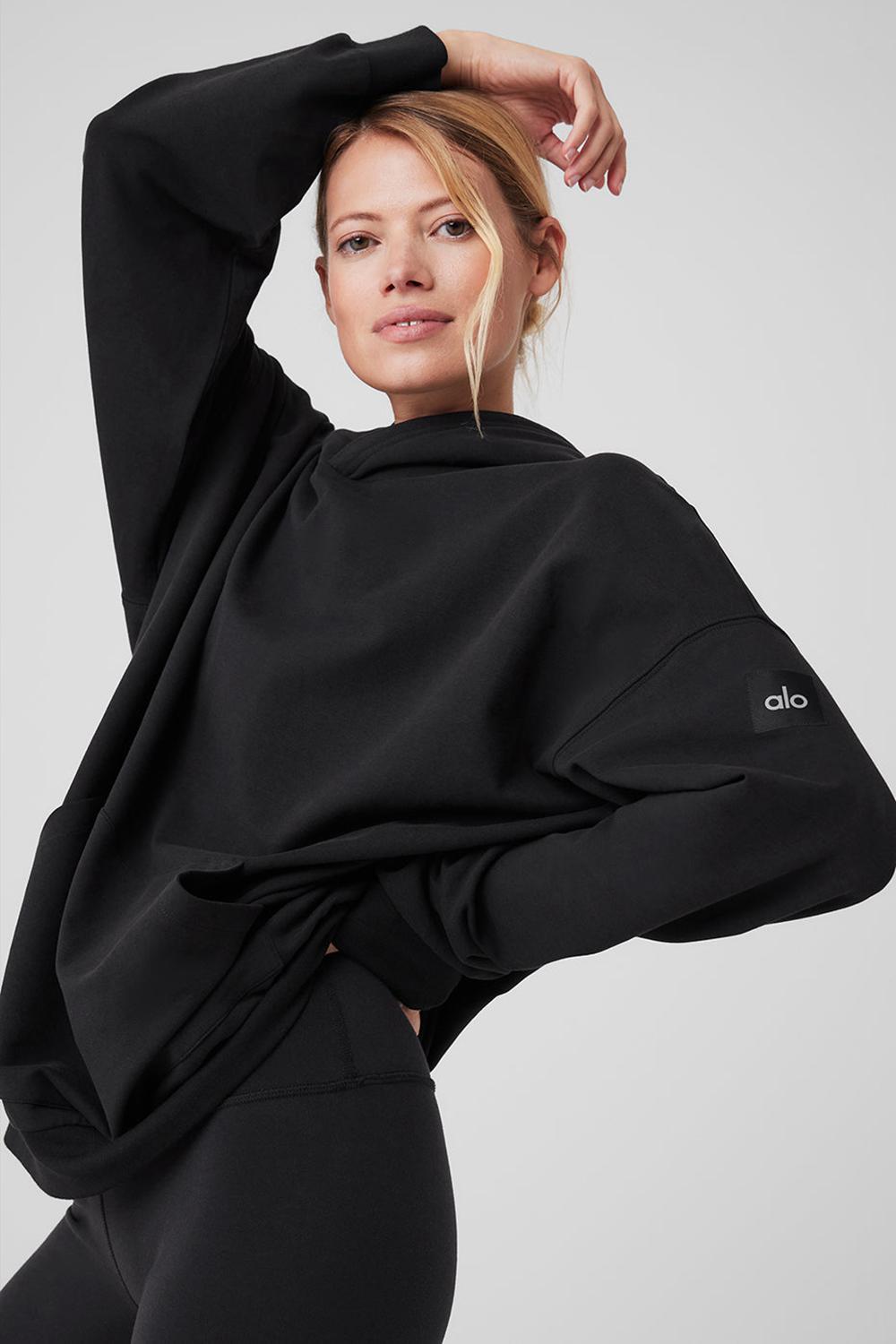 Black Women Alo Yoga Double Take Hoodie | Australia  92305-LXKU
