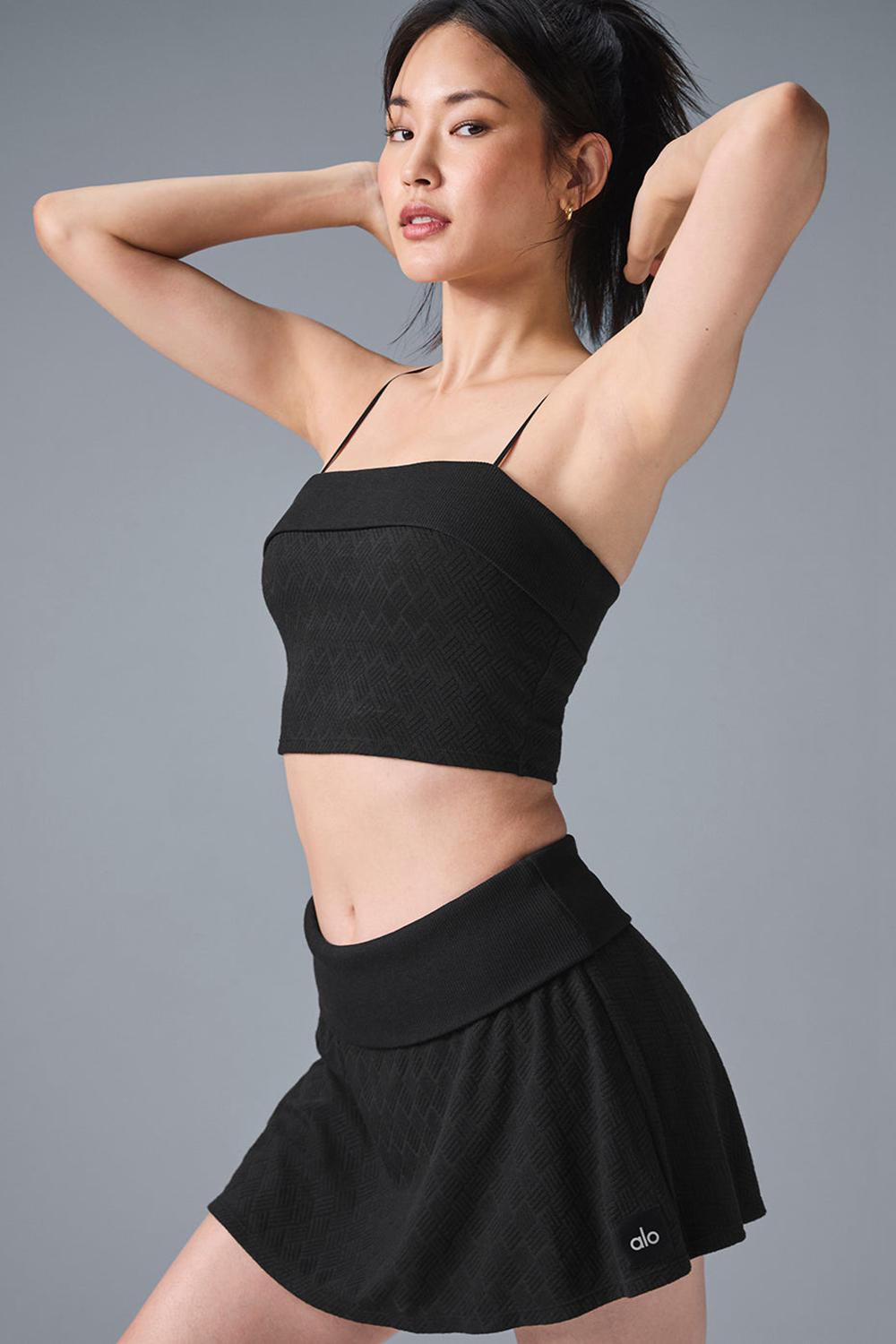 Black Women Alo Yoga Doubles Only Bra Tank | Australia  54107-NZED