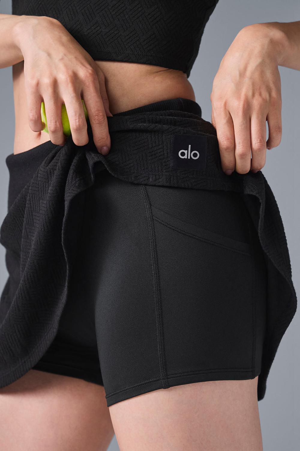 Black Women Alo Yoga Doubles Only Skirt | Australia  32914-FZCG