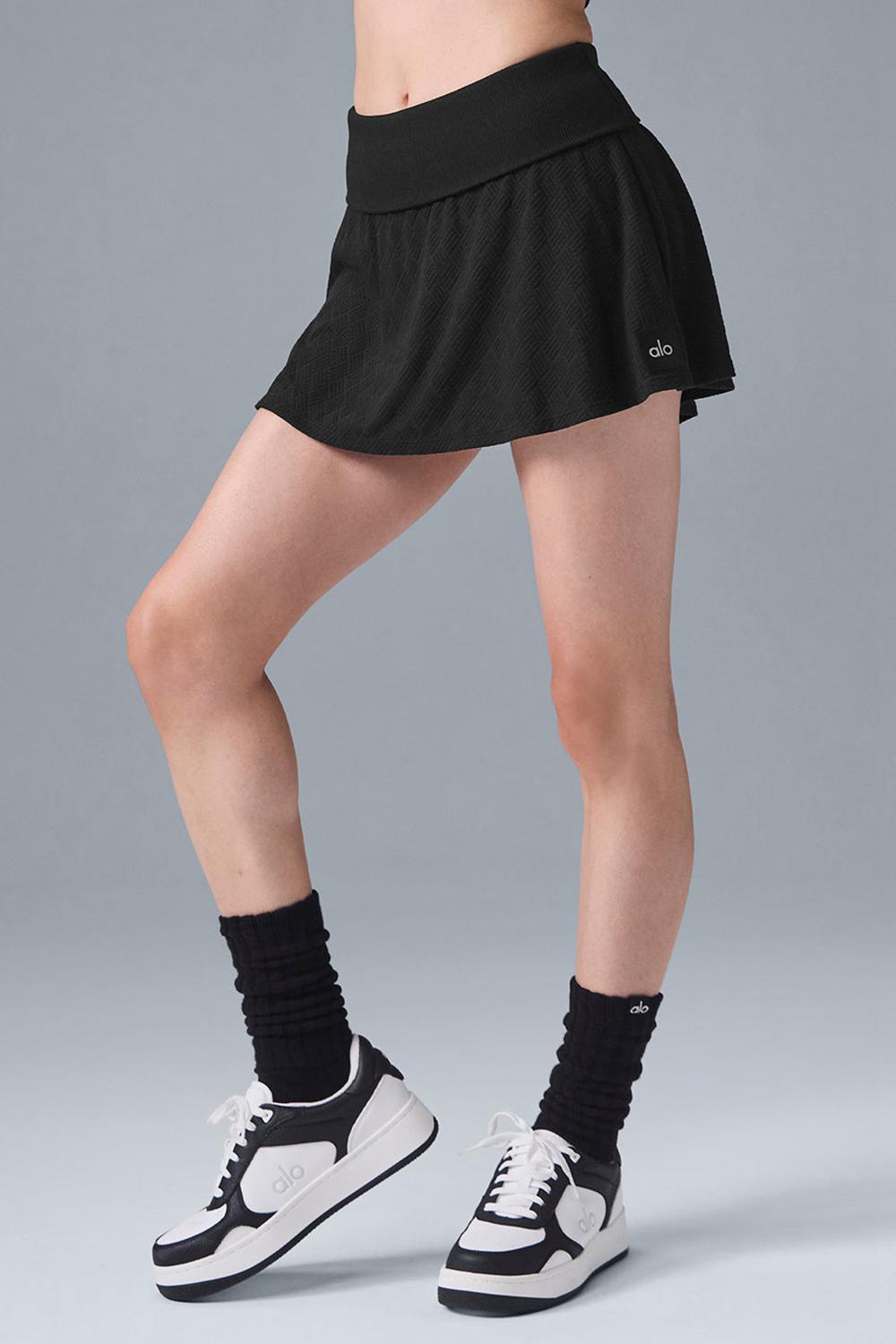 Black Women Alo Yoga Doubles Only Skirt | Australia  32914-FZCG
