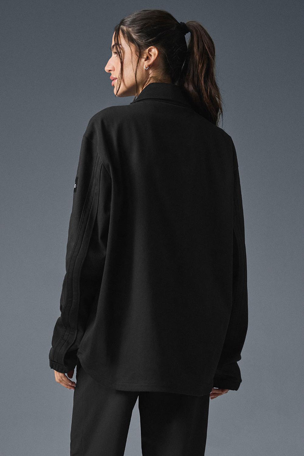 Black Women Alo Yoga Edition Sueded Jacket | Australia  29670-DFOA