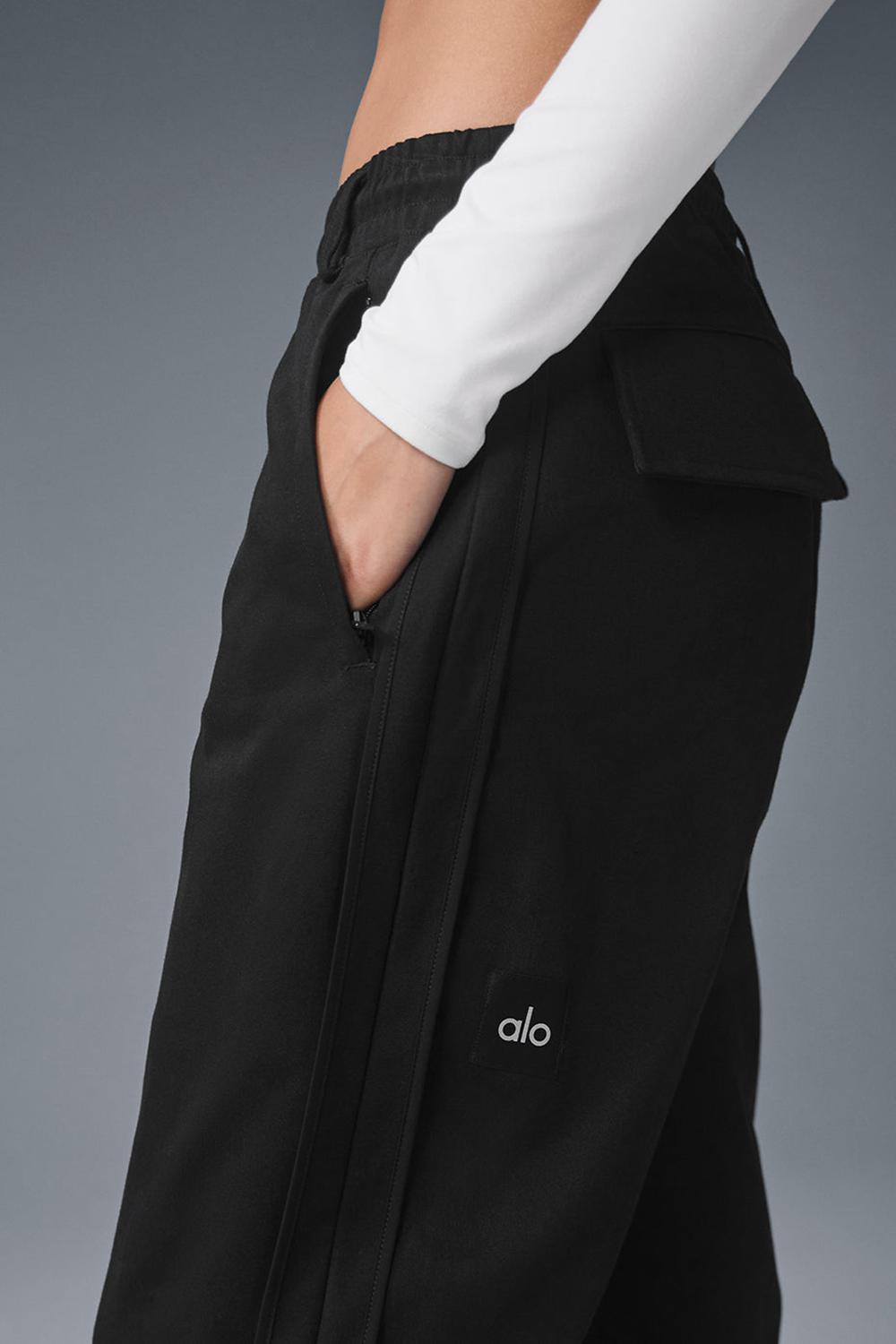 Black Women Alo Yoga Edition Sueded Straight Leg Pant | Australia  52681-SZTD