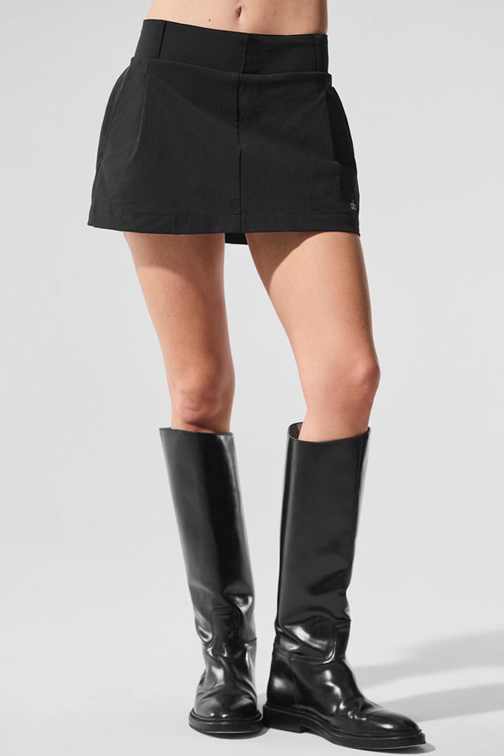 Black Women Alo Yoga Fan Club Mini Skirt | Australia  91405-MXTC