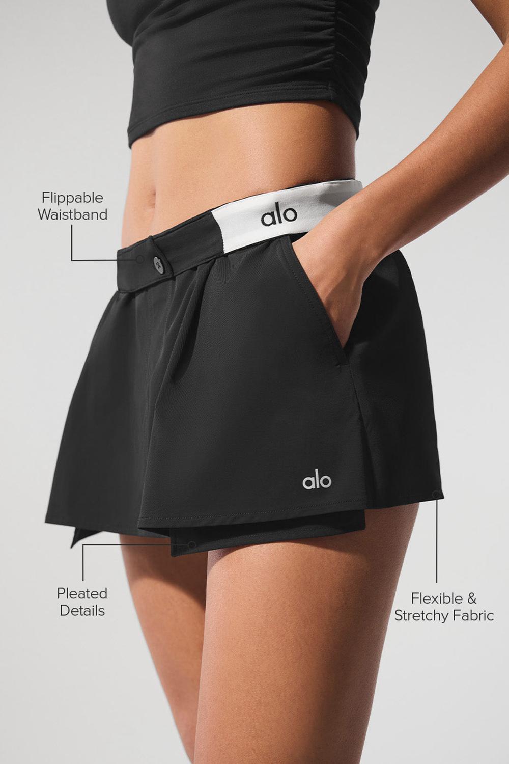 Black Women Alo Yoga Flip It Mini Skort Skort | Australia  41058-WGEQ