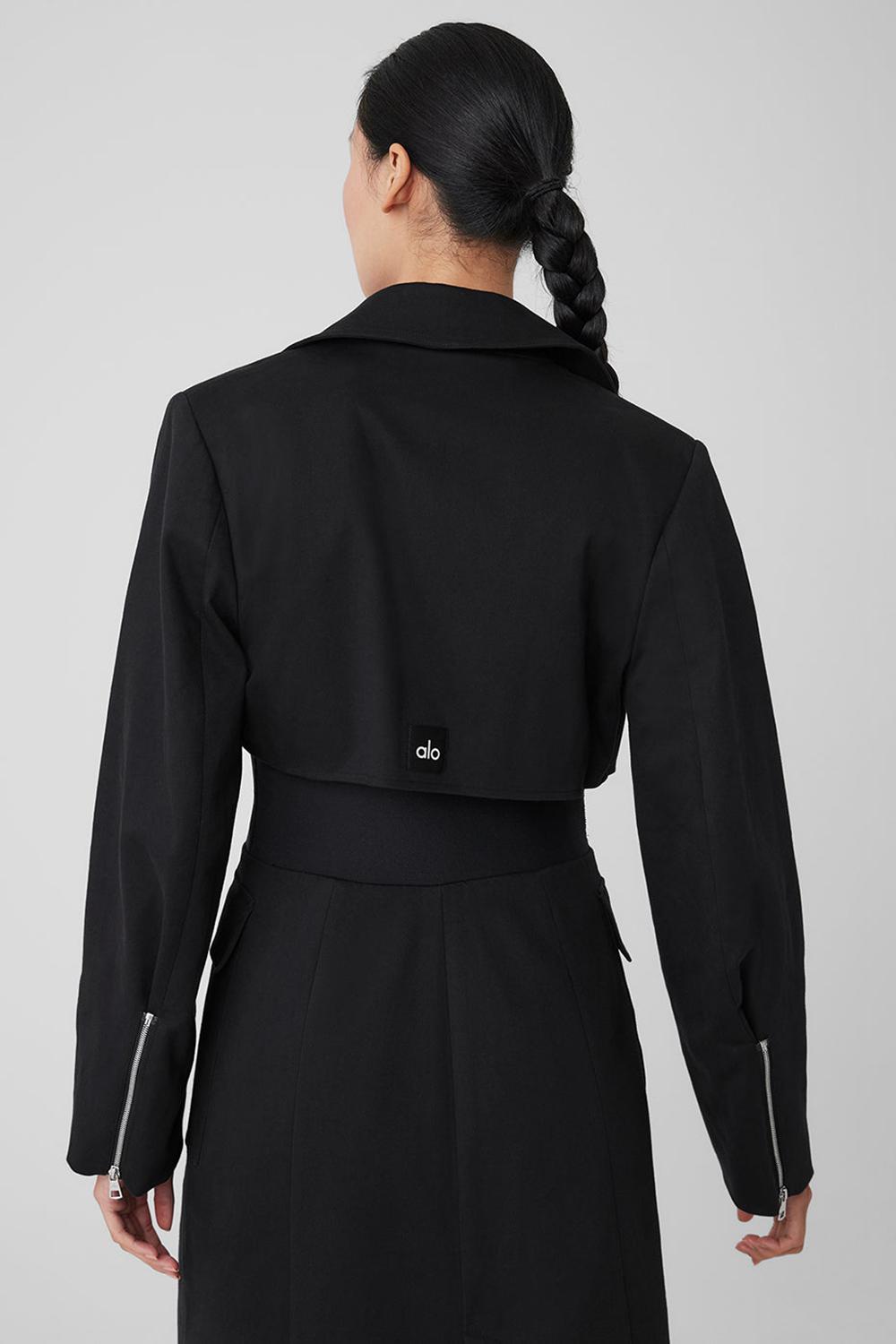 Black Women Alo Yoga Formation Trench Coat | Australia  96520-LMUN