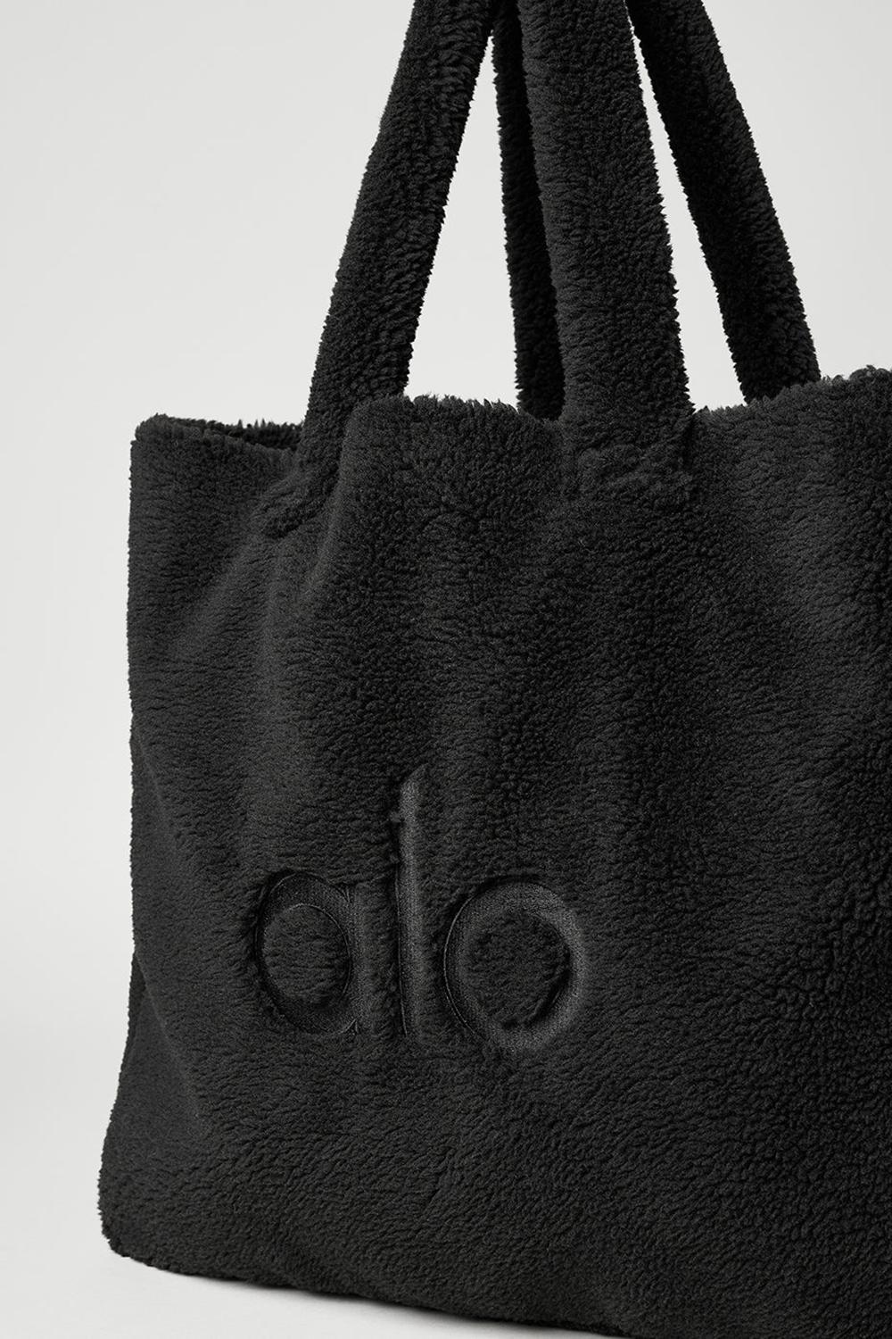 Black Women Alo Yoga Foxy Sherpa Tote Bag | Australia  41985-XWVD