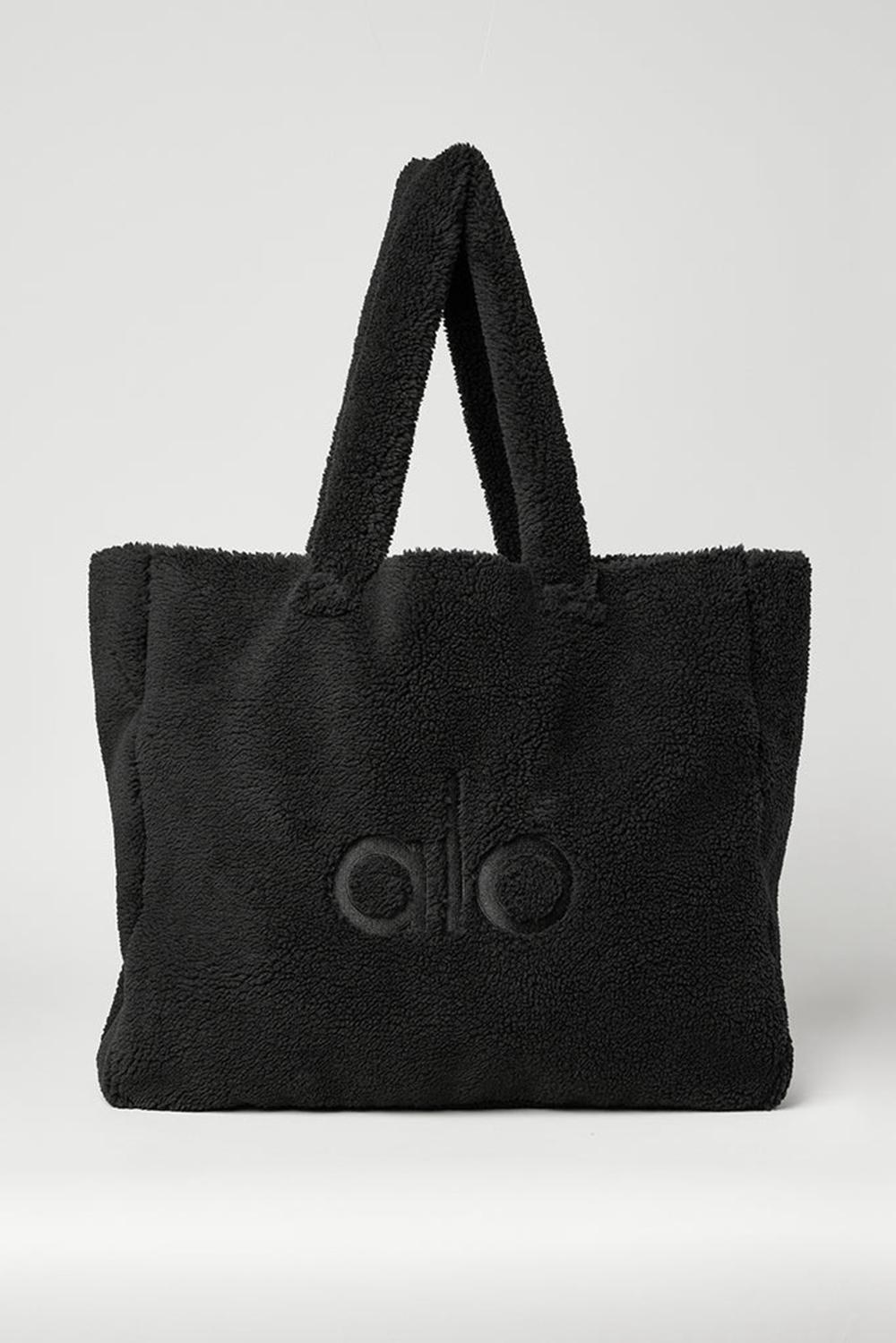 Black Women Alo Yoga Foxy Sherpa Tote Bag | Australia  41985-XWVD