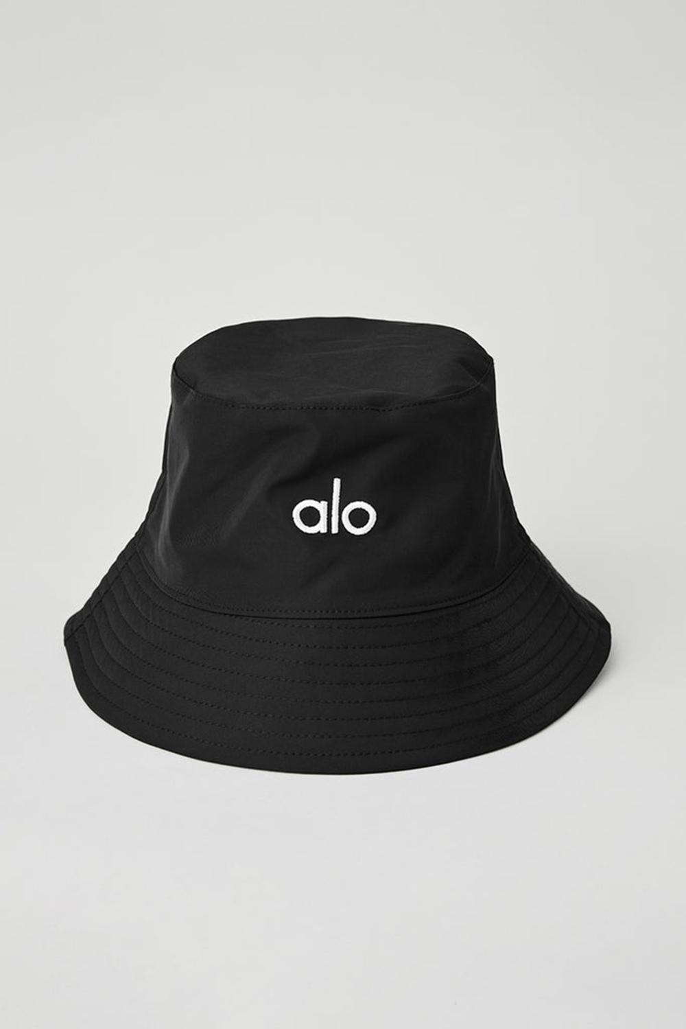 Black Women Alo Yoga Fundamental Bucket Hat | Australia  04526-FZPX