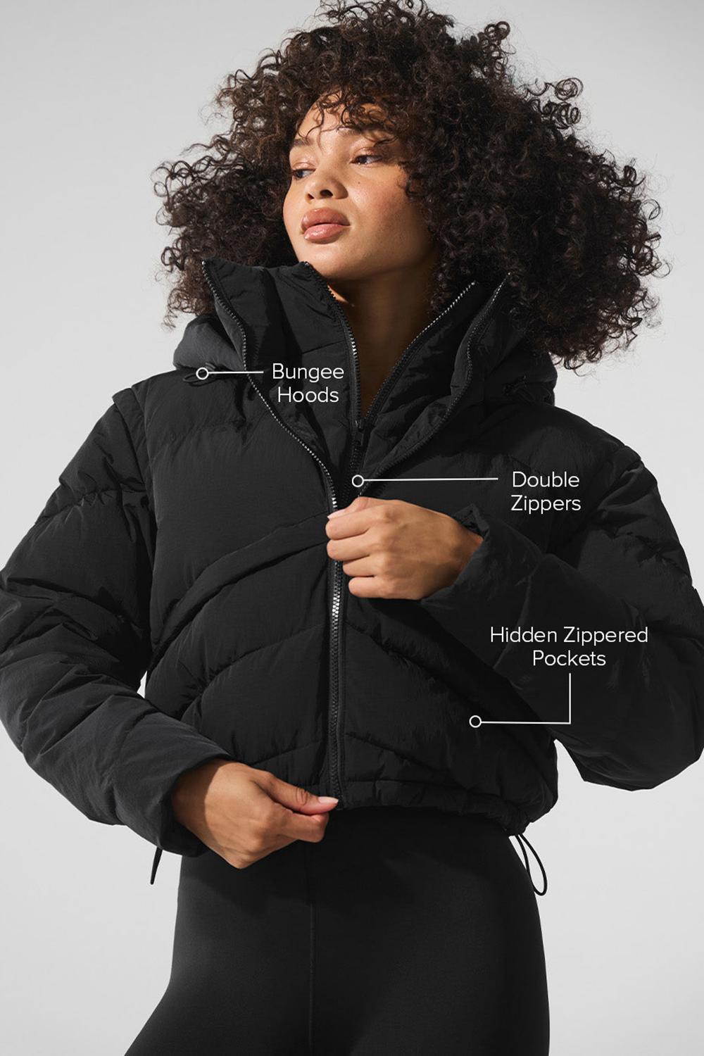 Black Women Alo Yoga Glacier Puffer Jacket | Australia  79640-FIHX
