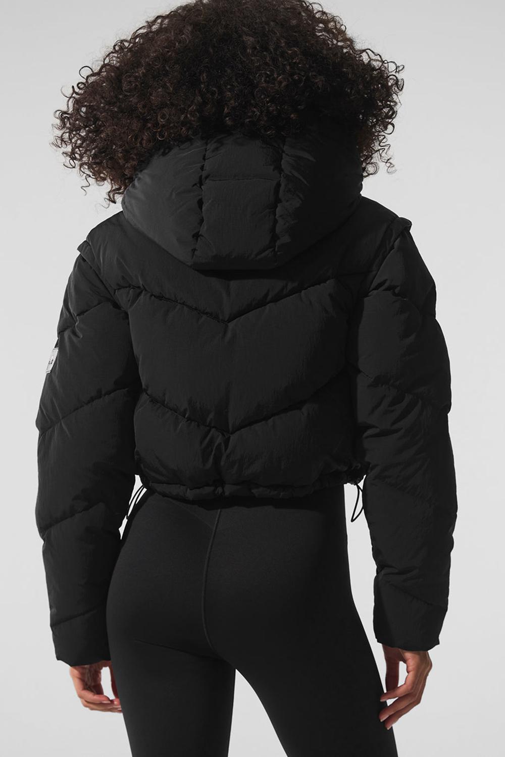 Black Women Alo Yoga Glacier Puffer Jacket | Australia  79640-FIHX