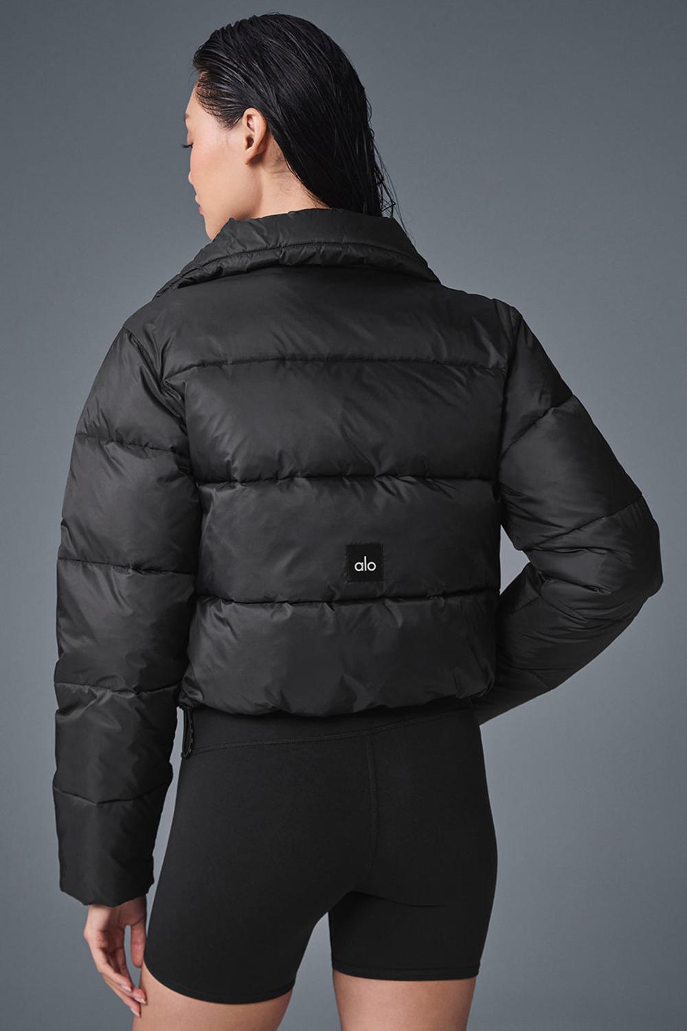 Black Women Alo Yoga Gold Rush Puffer Jacket | Australia  35870-FXZK