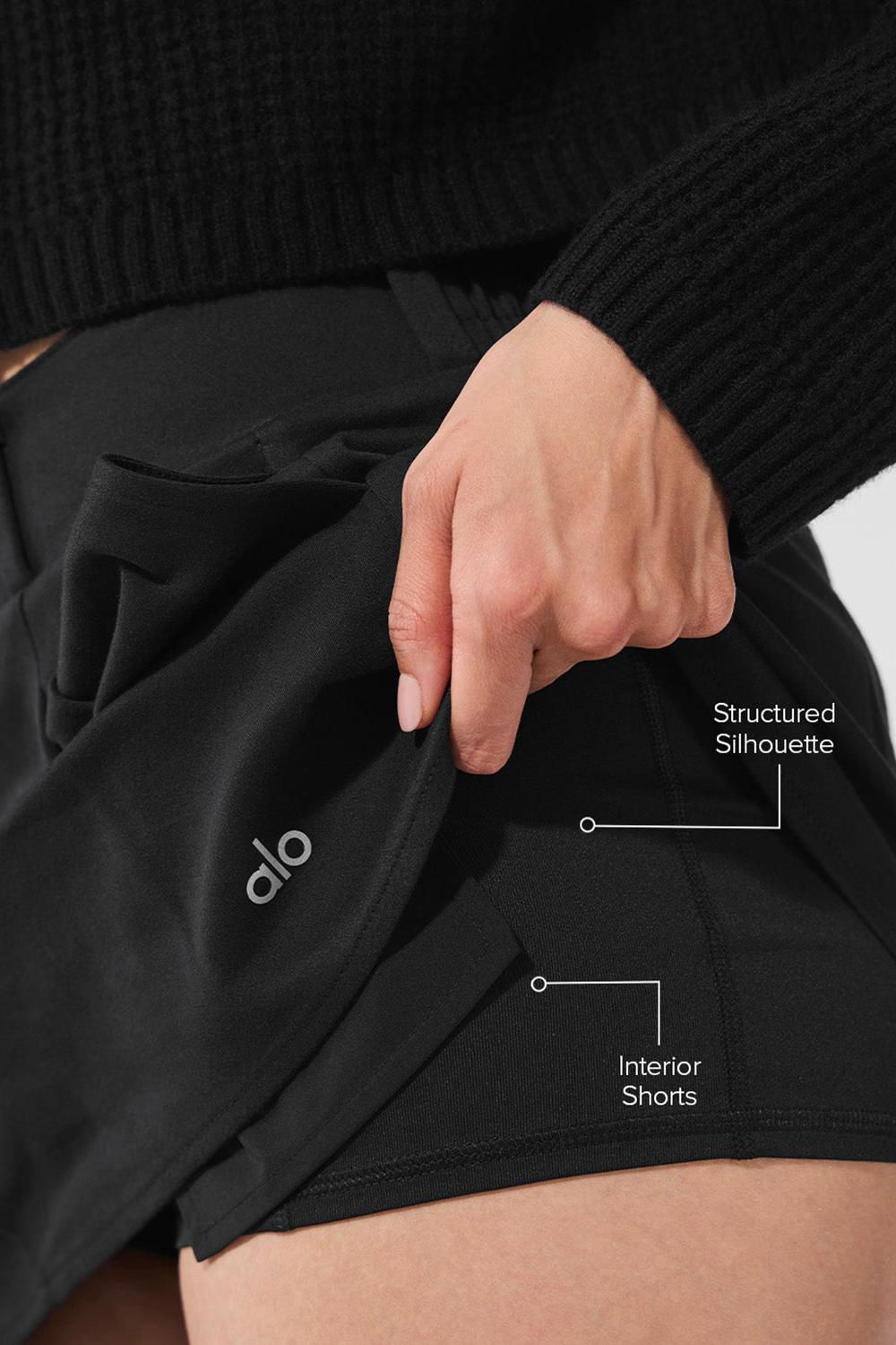 Black Women Alo Yoga Good Days Mini Skirt | Australia  21983-XOSL