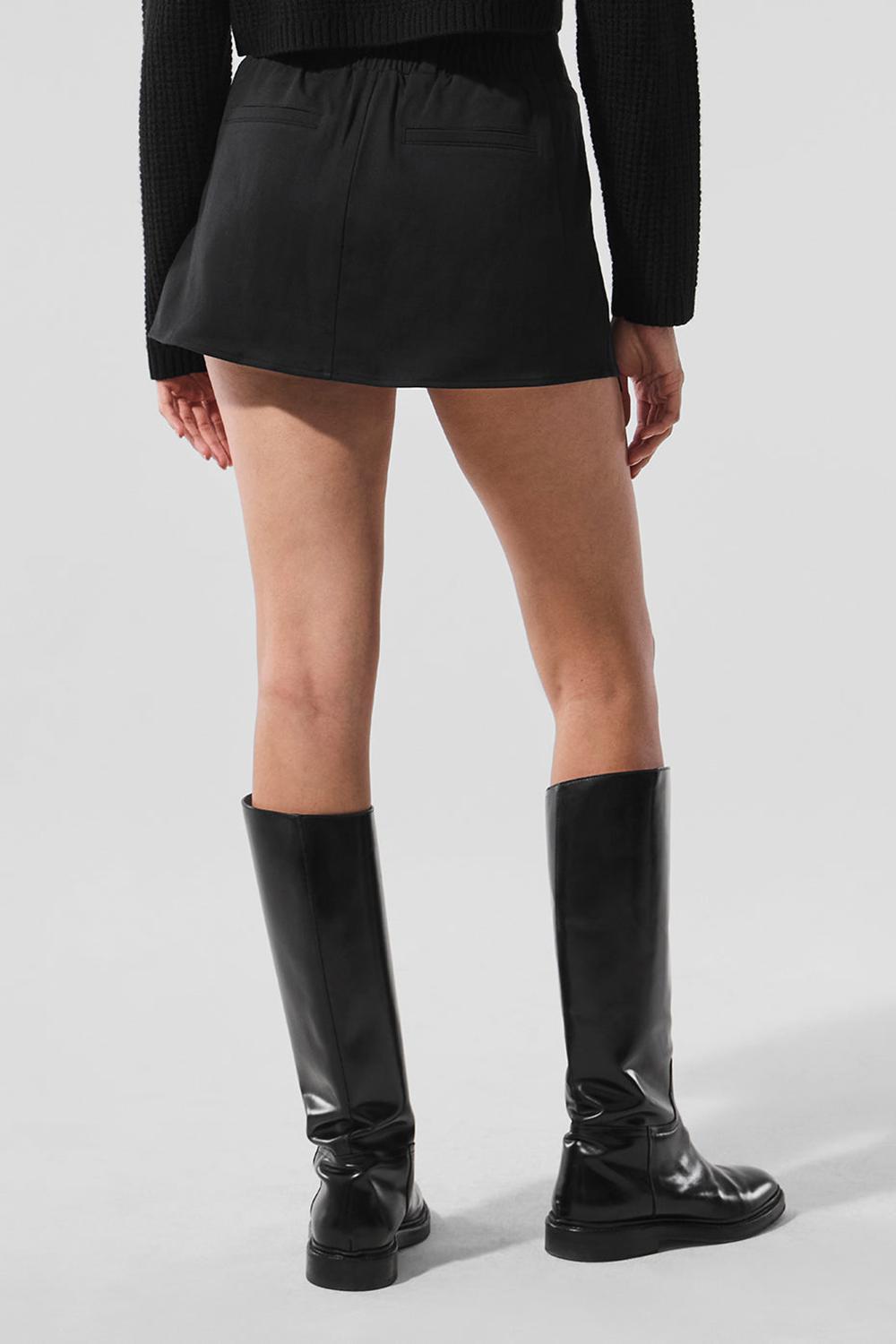 Black Women Alo Yoga Good Days Mini Skirt | Australia  21983-XOSL