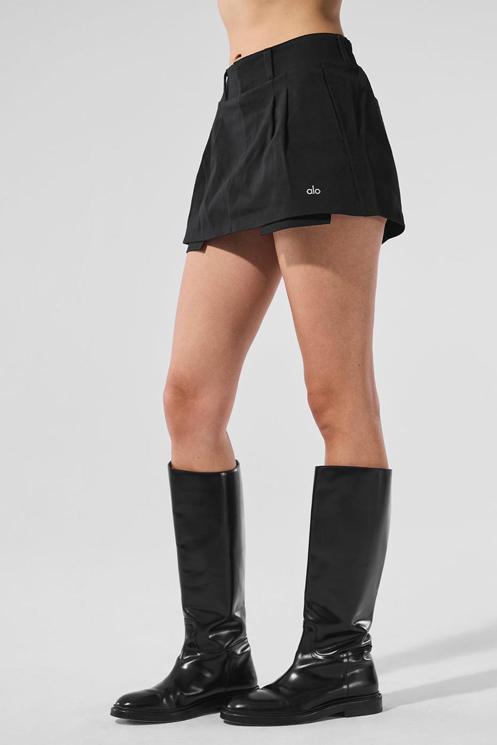 Black Women Alo Yoga Good Days Mini Skirt | Australia  21983-XOSL