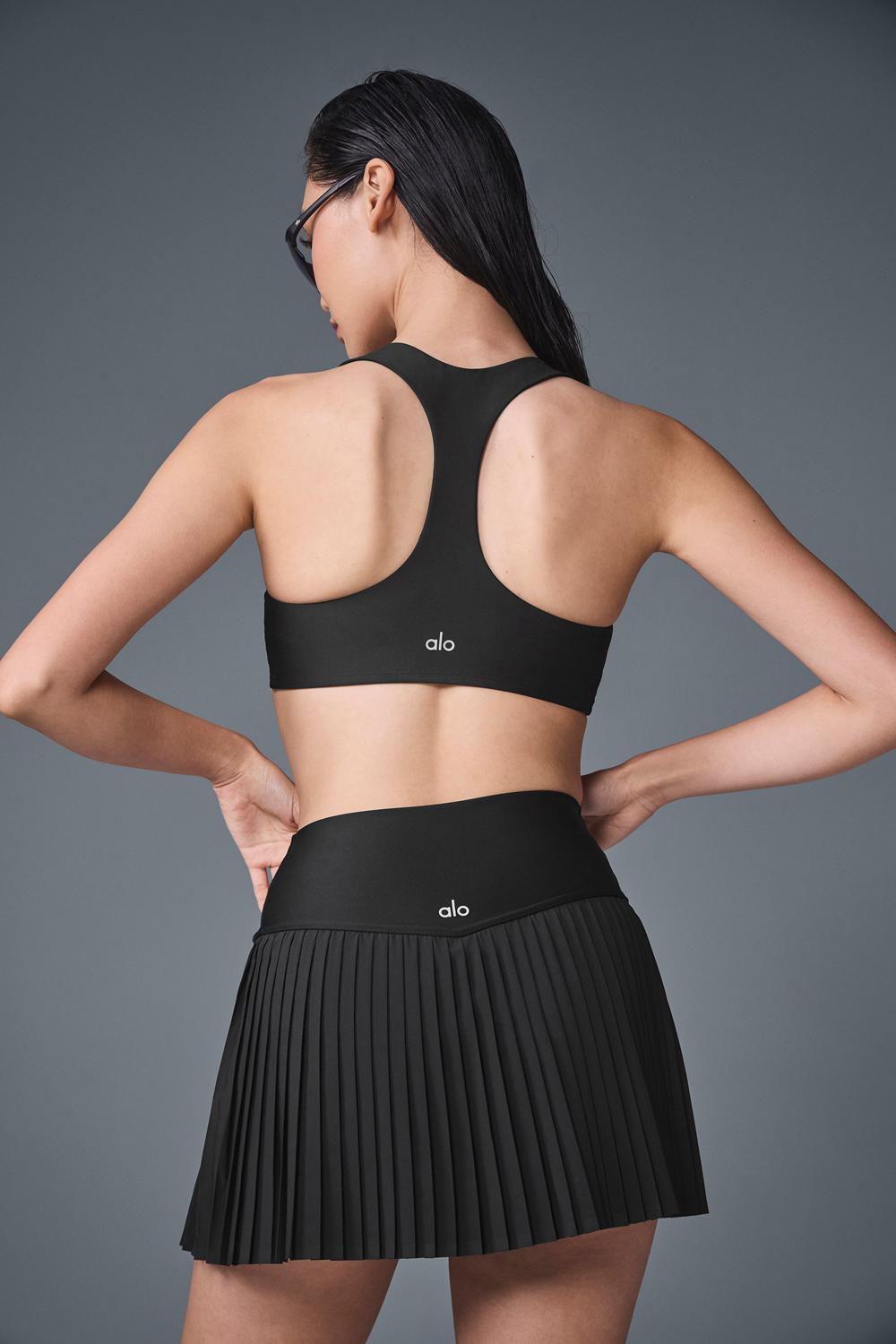 Black Women Alo Yoga Grand Slam Tennis Skirt | Australia  06217-VRCX