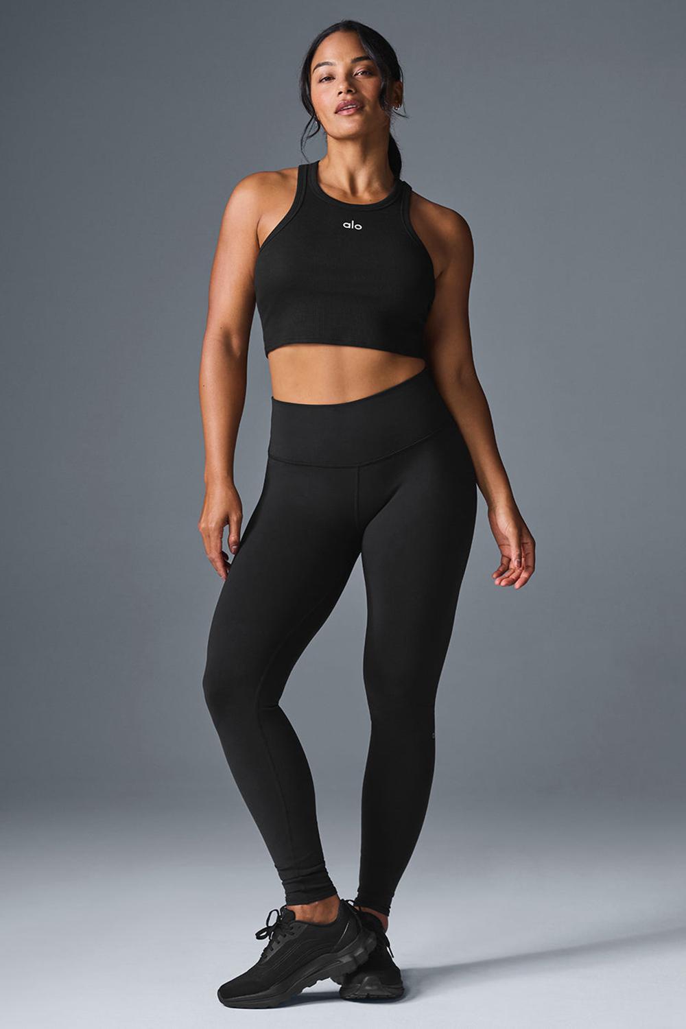 Black Women Alo Yoga High-Waist Airbrush Legging | Australia  58647-AIVC