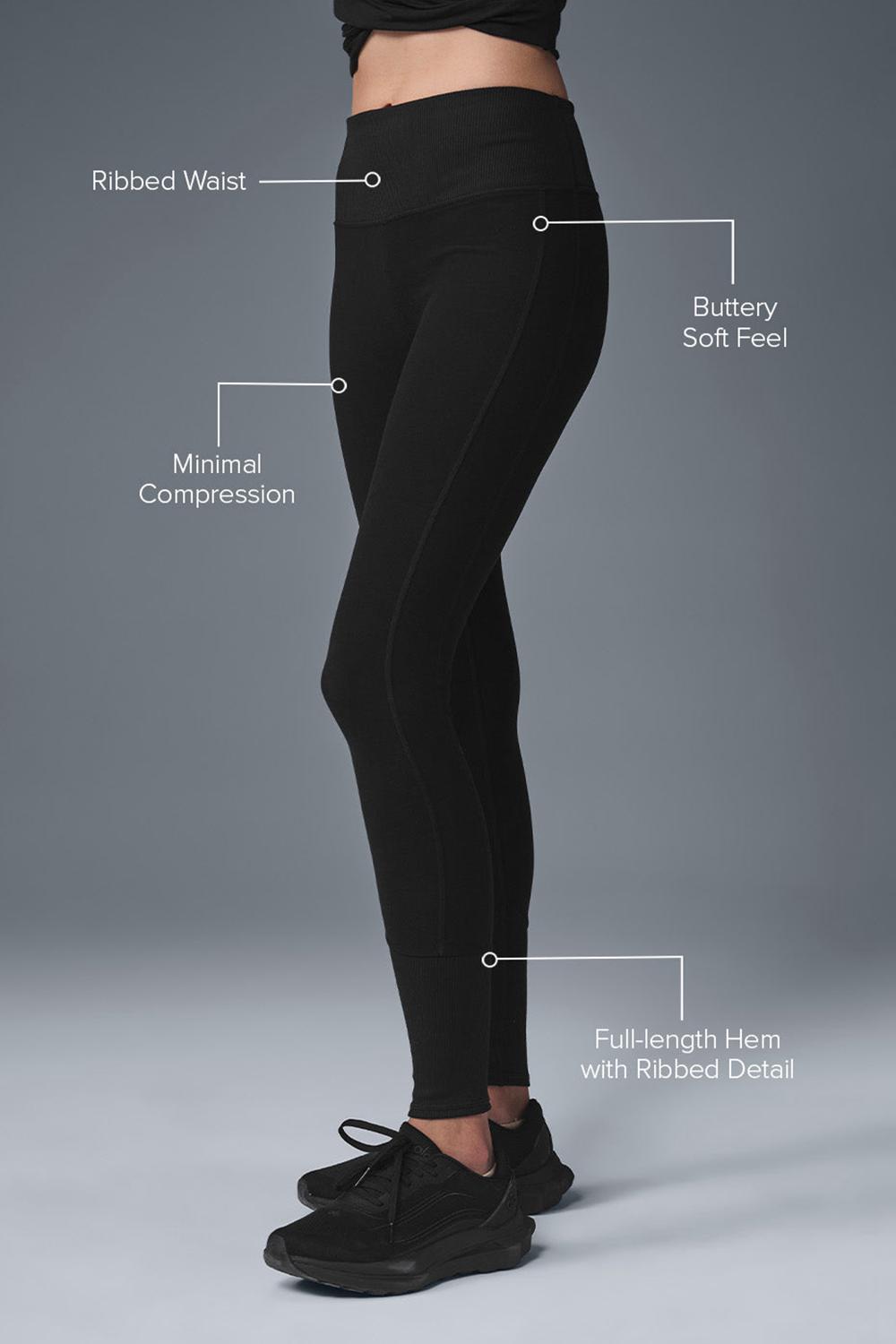 Black Women Alo Yoga High-Waist Alosoft Lounge Legging | Australia  41029-AJZR