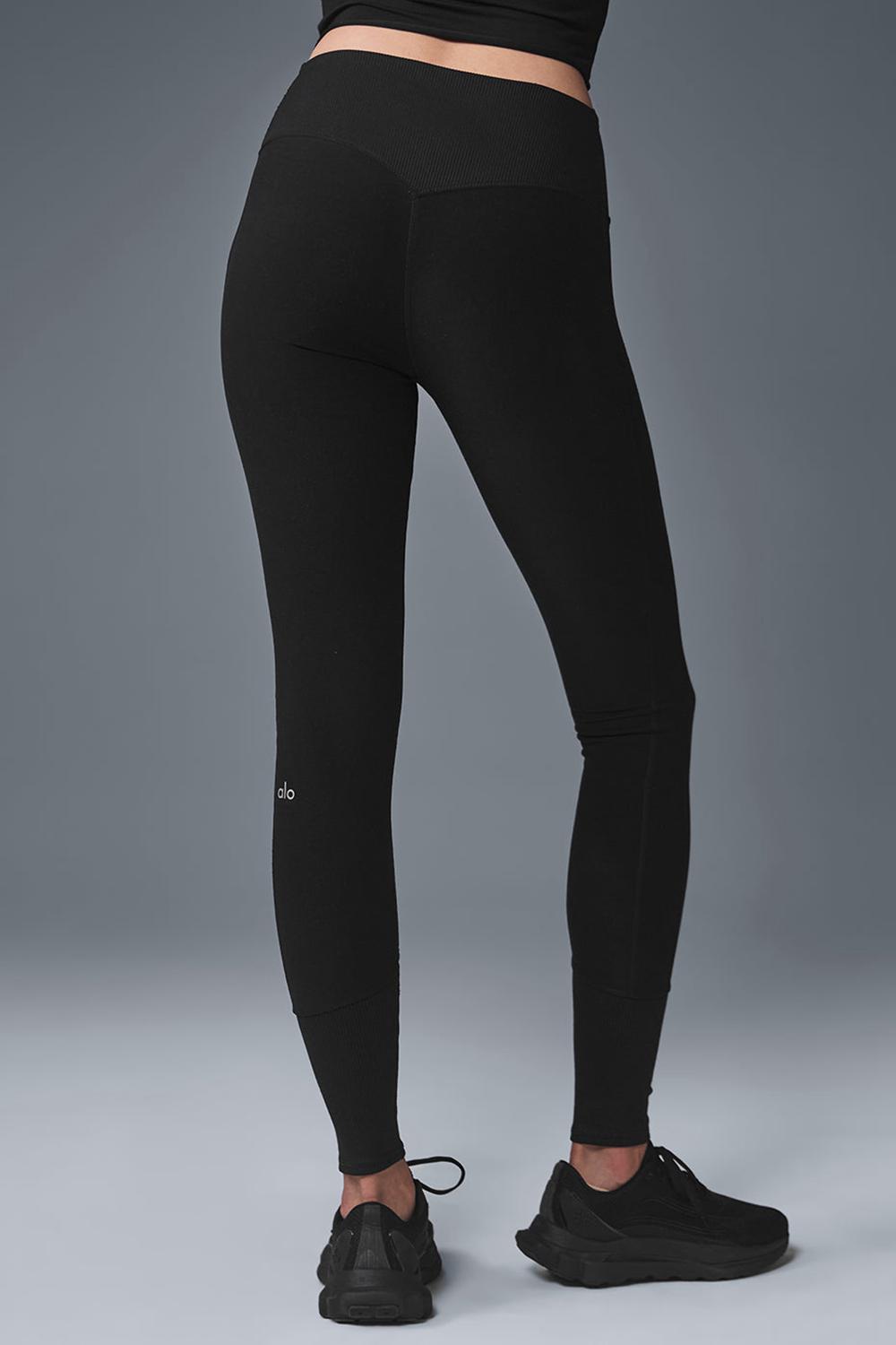 Black Women Alo Yoga High-Waist Alosoft Lounge Legging | Australia  41029-AJZR