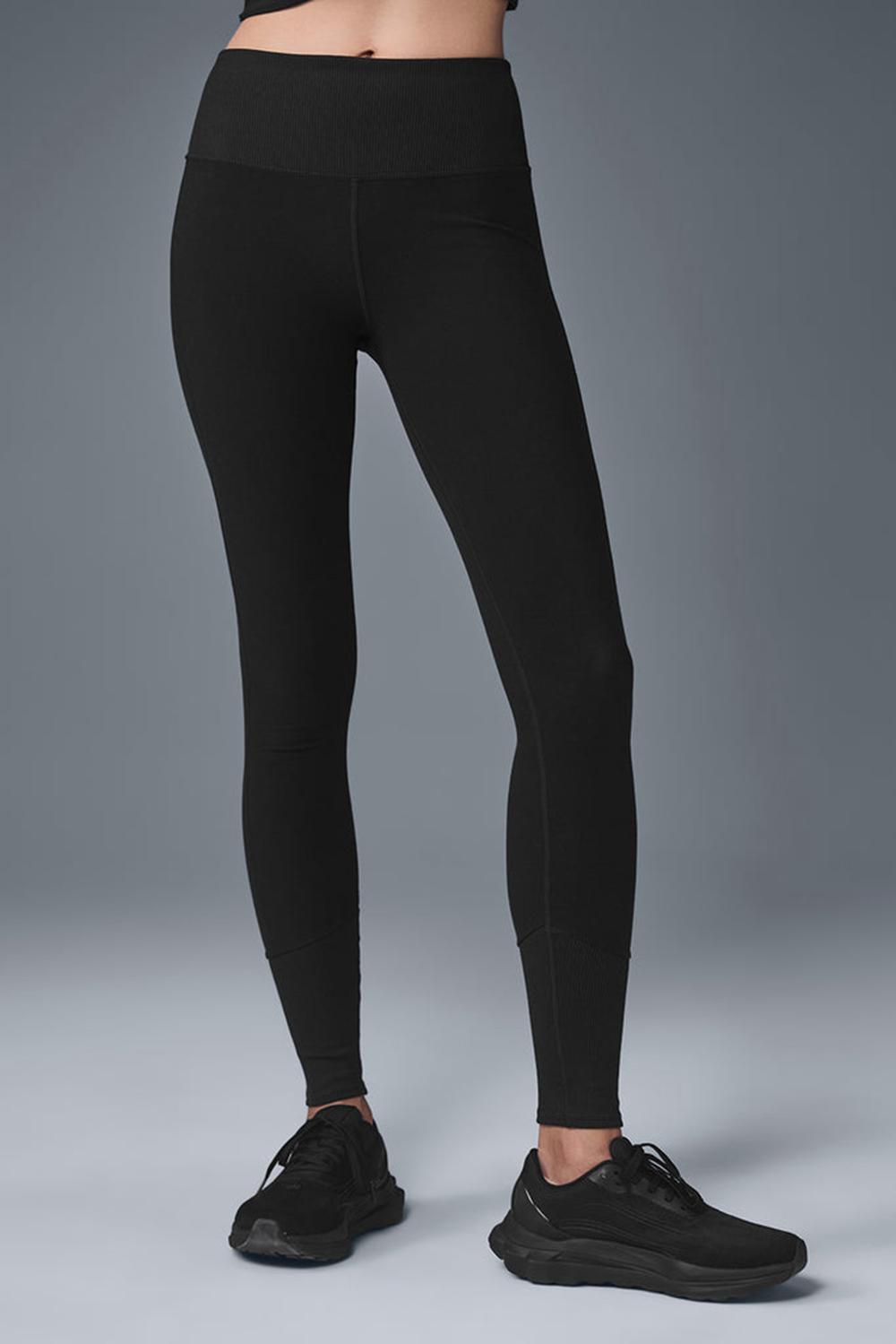Black Women Alo Yoga High-Waist Alosoft Lounge Legging | Australia  41029-AJZR