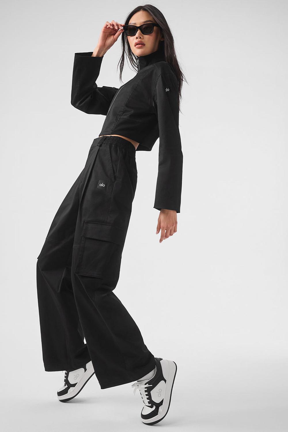 Black Women Alo Yoga High-Waist Night Out Cargo Pant | Australia  17920-WGIU