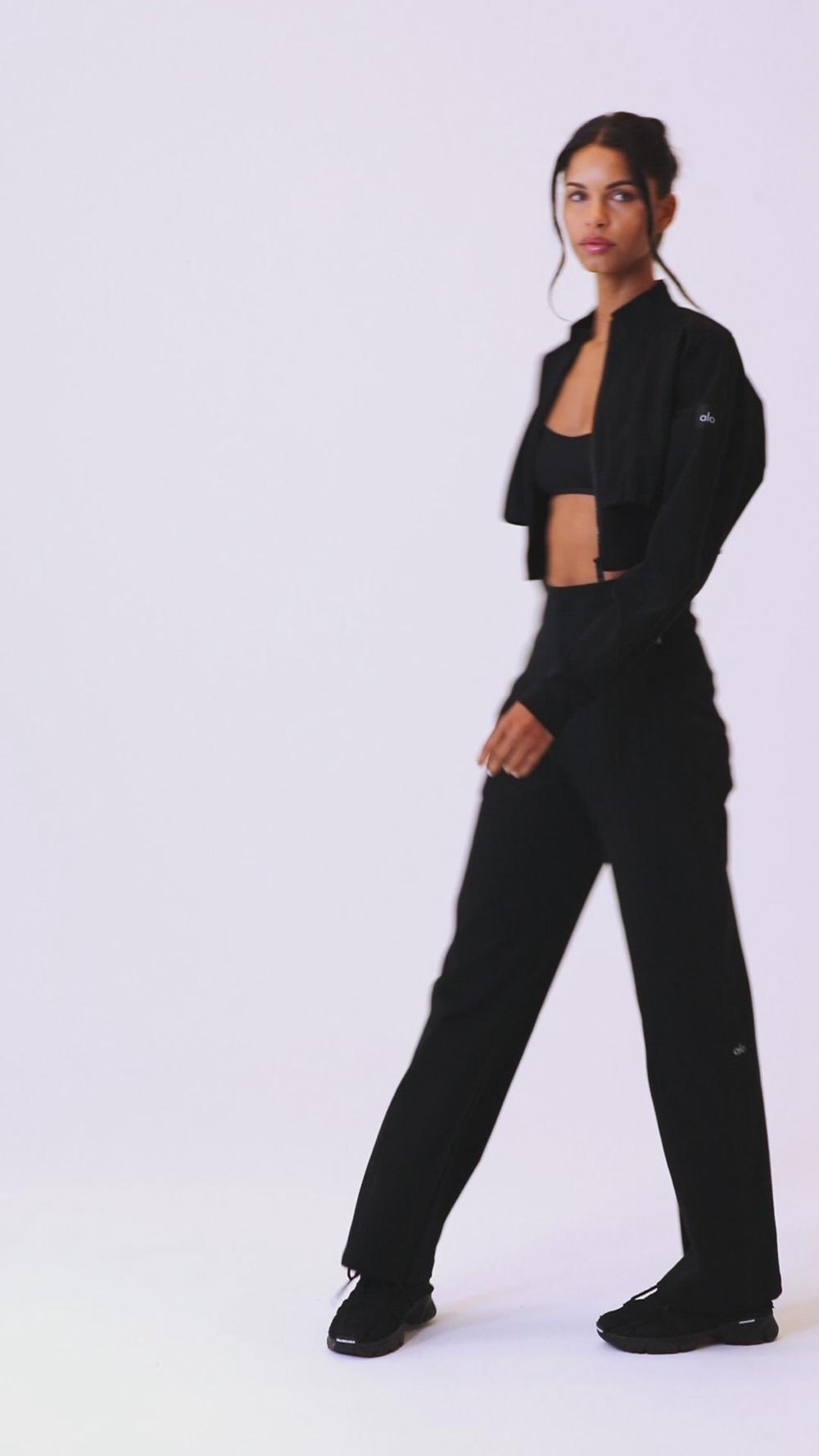 Black Women Alo Yoga High-Waist On Point Moto Pant | Australia  14582-XYNT