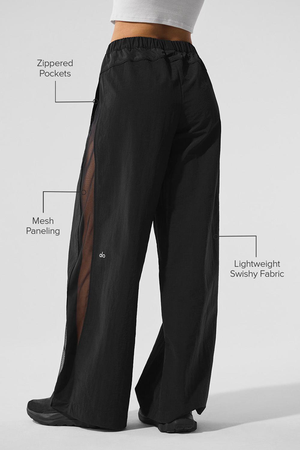 Black Women Alo Yoga High-Waist Origin Wide Leg Track Pant | Australia  70132-OPLS