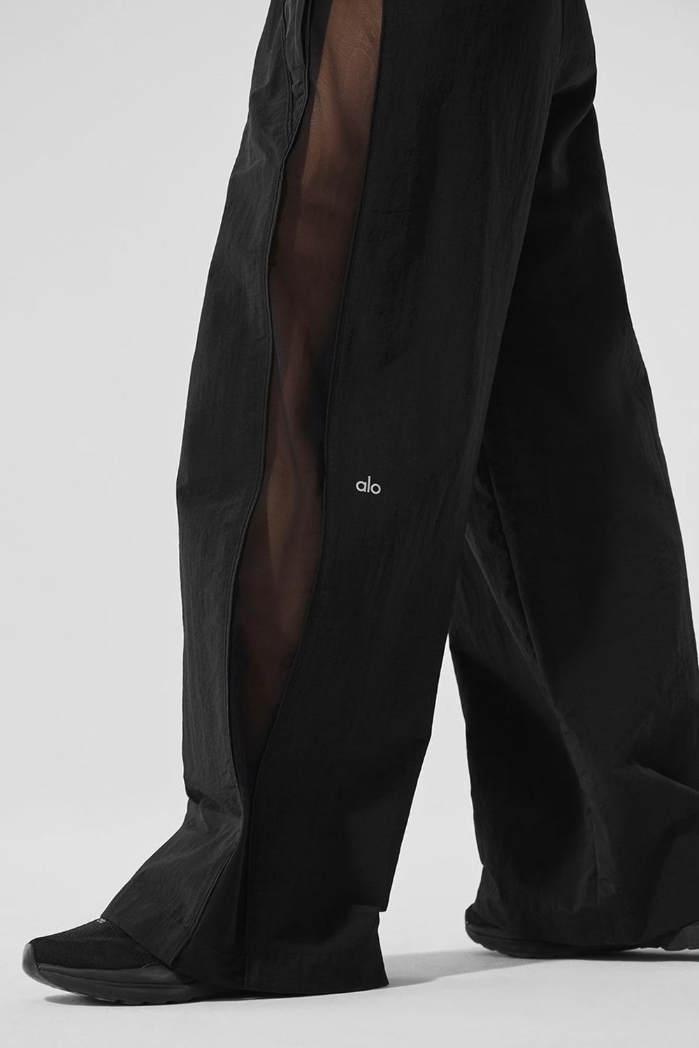 Black Women Alo Yoga High-Waist Origin Wide Leg Track Pant | Australia  70132-OPLS