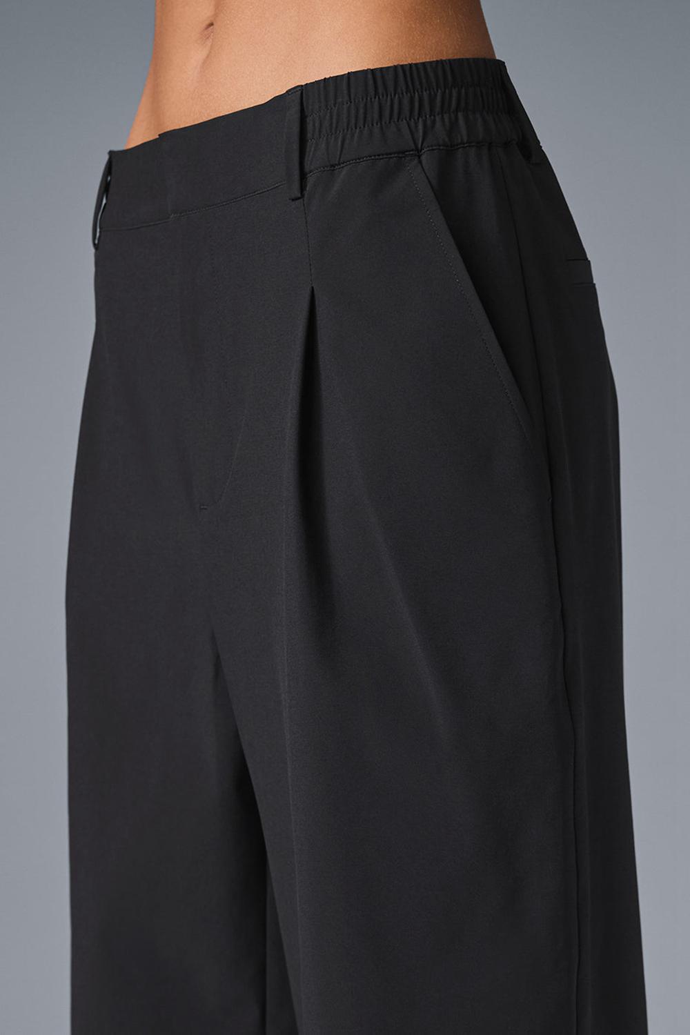 Black Women Alo Yoga High-Waist Pursuit (Regular) Pant | Australia  28091-VYDH