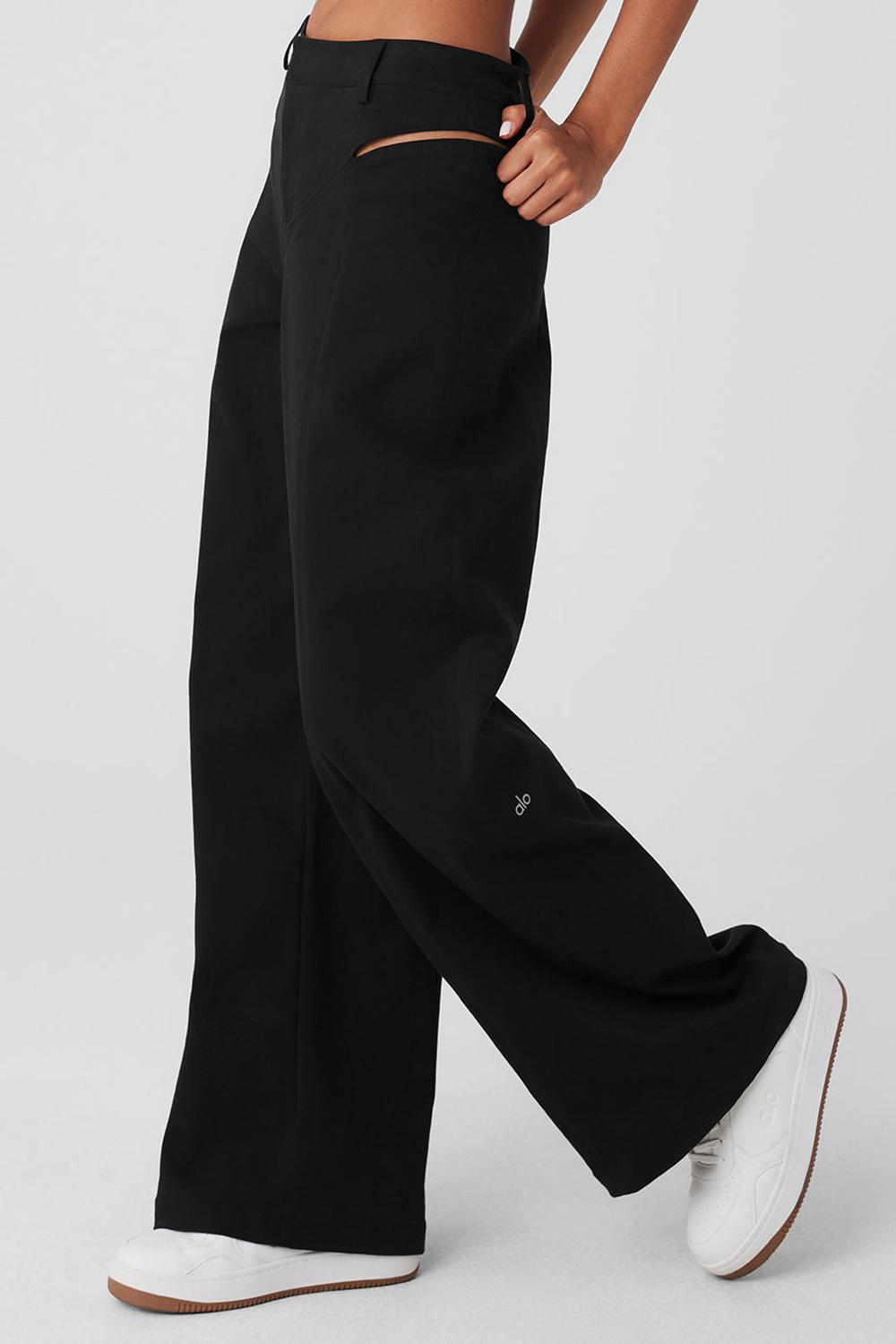 Black Women Alo Yoga High-Waist Risk Taker Pant | Australia  06527-RLPH