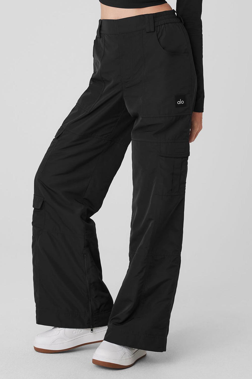 Black Women Alo Yoga High-Waist Ski-Moto Pant | Australia  07981-VORX