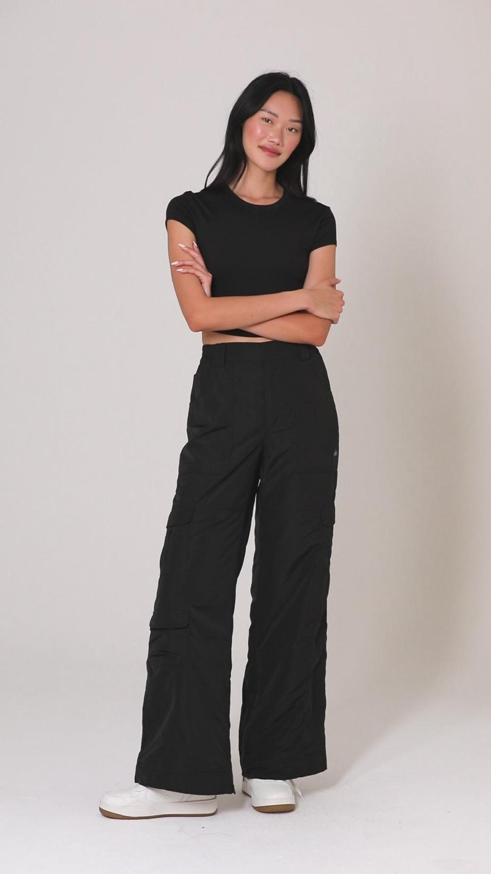 Black Women Alo Yoga High-Waist Ski-Moto Pant | Australia  07981-VORX
