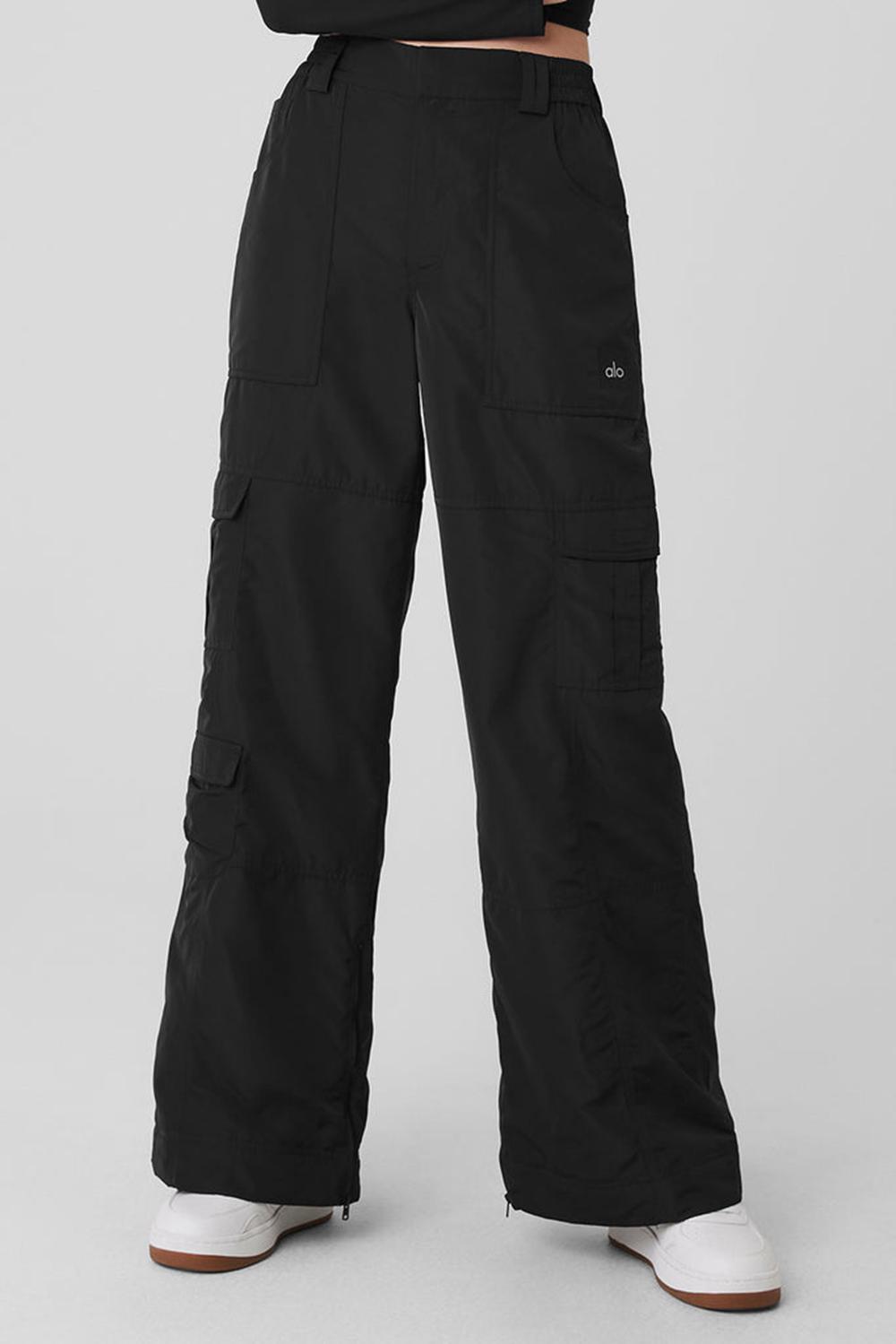 Black Women Alo Yoga High-Waist Ski-Moto Pant | Australia  07981-VORX