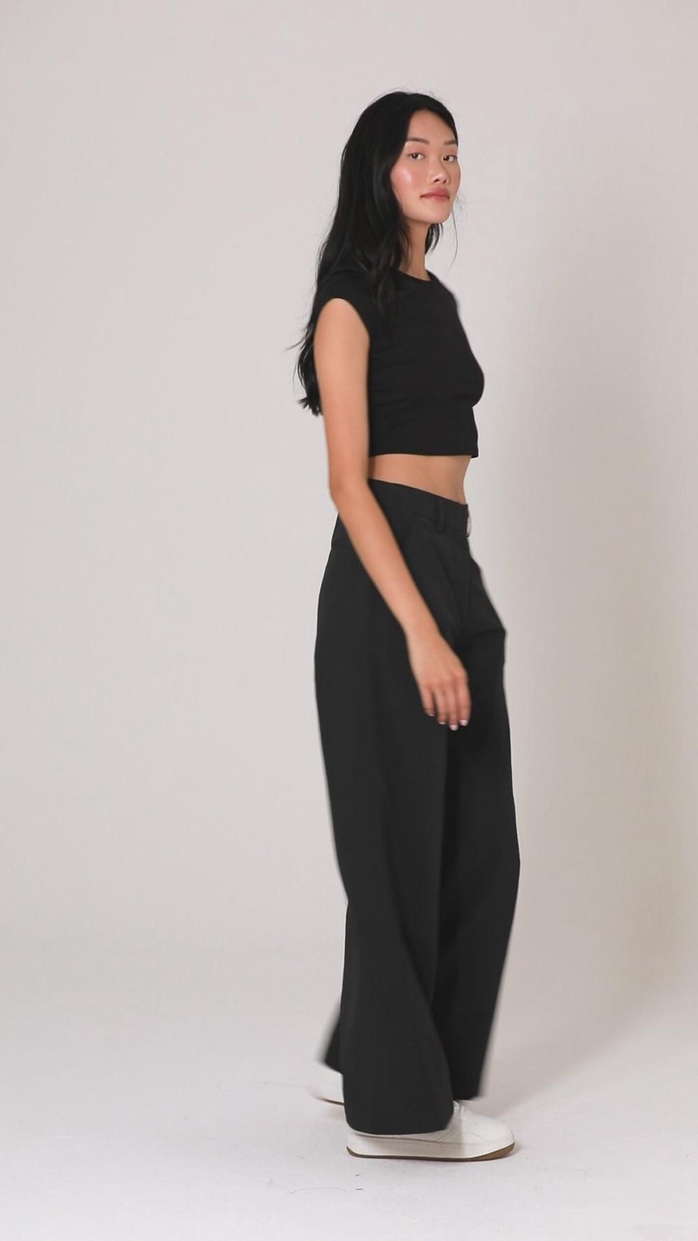 Black Women Alo Yoga High-Waist Street Smart Pant | Australia  68217-ILGQ