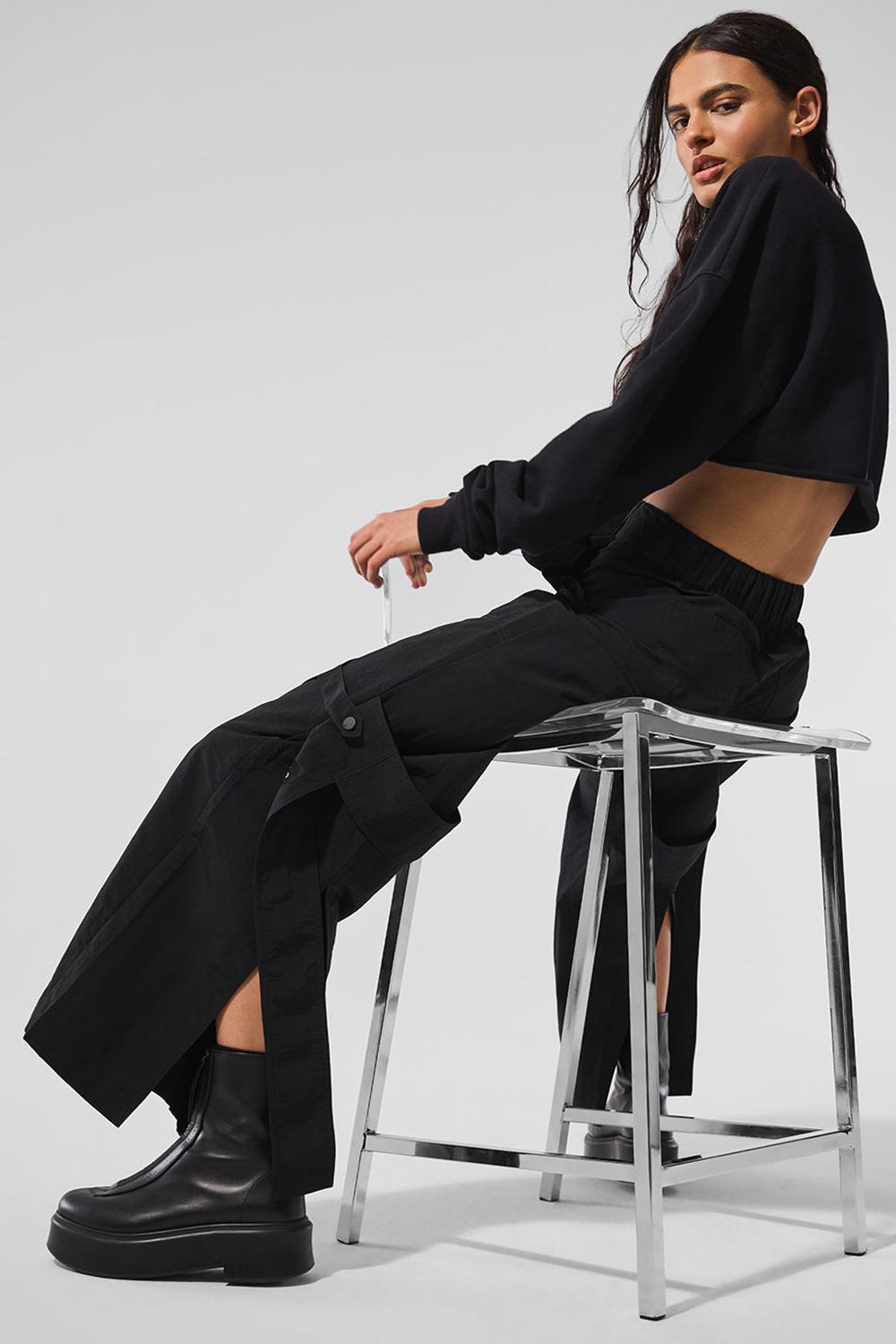 Black Women Alo Yoga High-Waist Voyager Pant | Australia  83129-GRFL