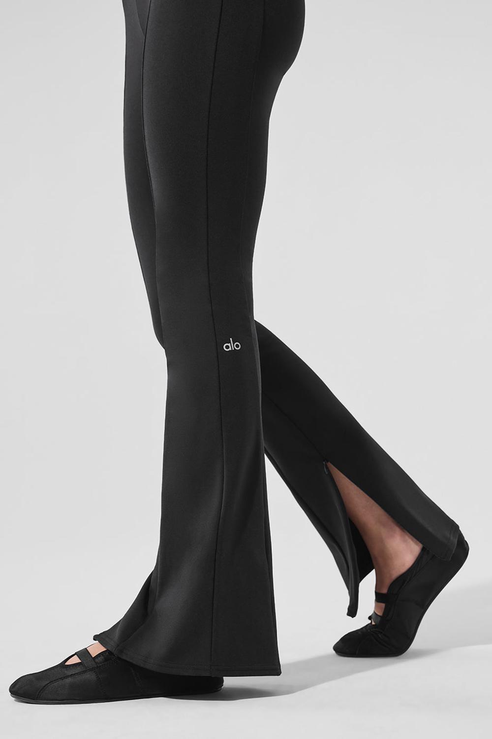 Black Women Alo Yoga High-Waist Zip It Flare Legging | Australia  63870-QXDG