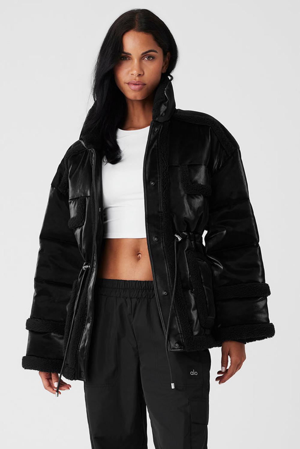 Black Women Alo Yoga Ice Breaker Jacket | Australia  39567-AZPC