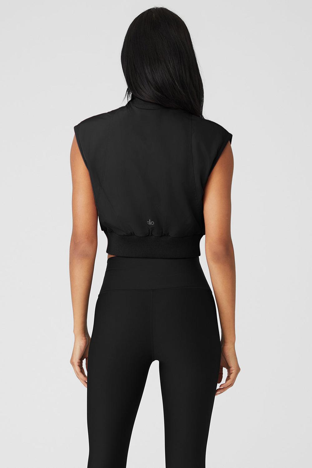 Black Women Alo Yoga In Motion Vest | Australia  12684-TIVY