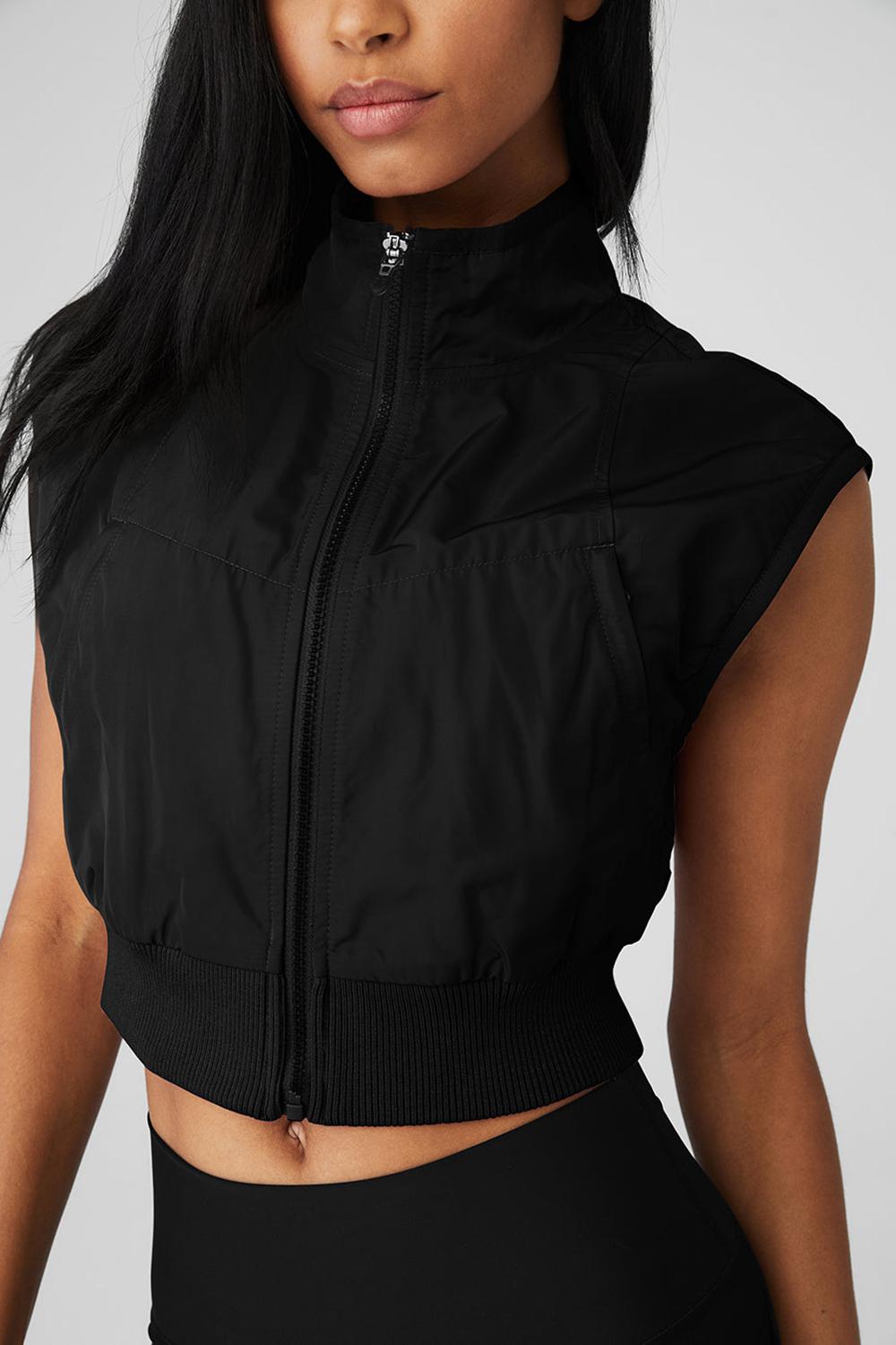 Black Women Alo Yoga In Motion Vest | Australia  12684-TIVY