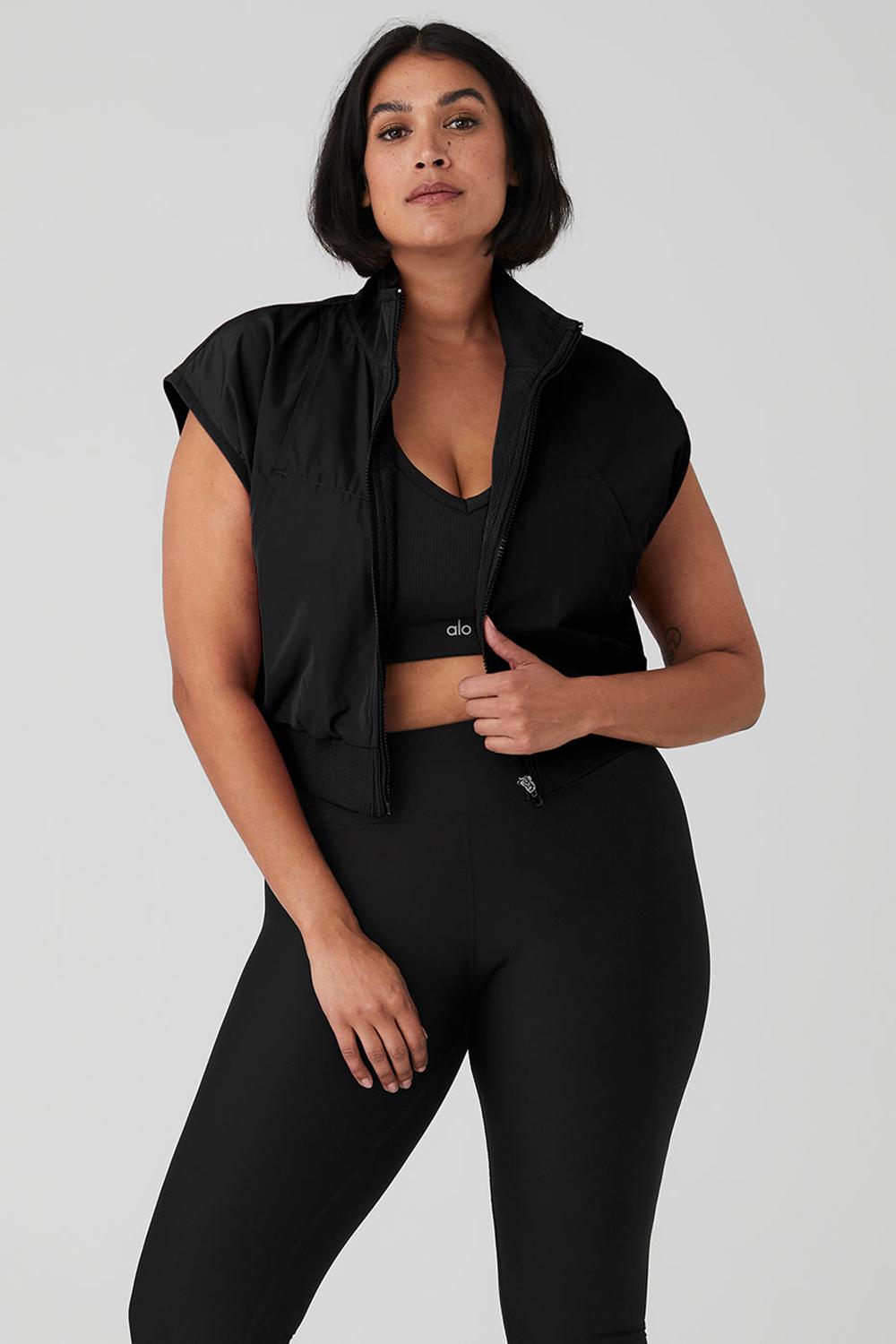 Black Women Alo Yoga In Motion Vest | Australia  12684-TIVY